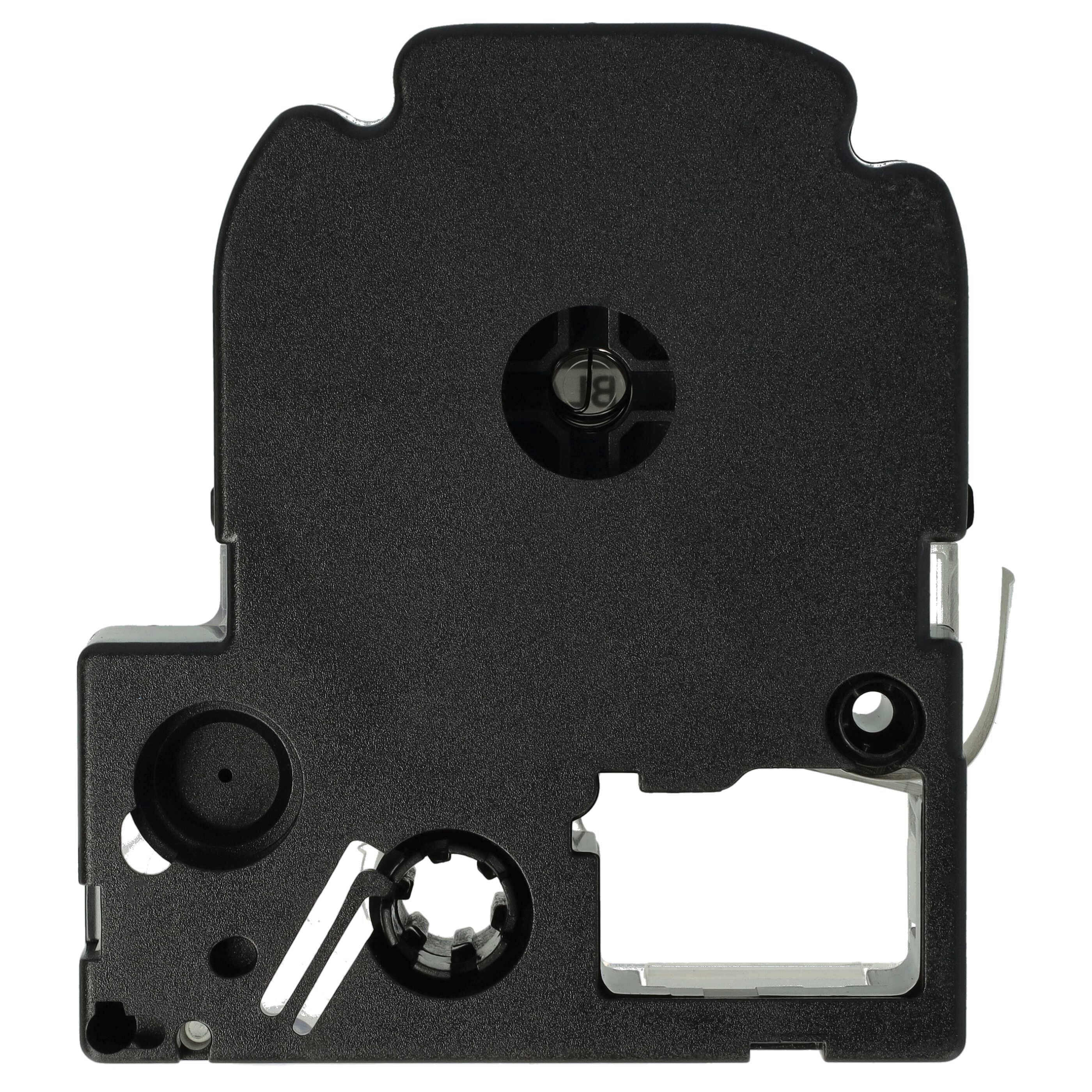 vhbw 2x Schriftband-Kassette kompatibel mit KingJim SR3900C | SR3900P, SR40, SR530, SR530C, SR550, SR6700D, SR750, SR950 Etiketten-Drucker 8m
