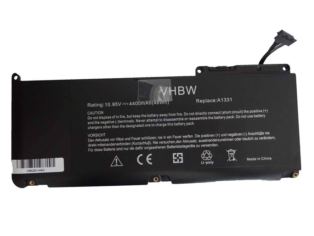 vhbw Akku kompatibel mit Macbook Pro MB470LL/A 15.4, MB604LL/A 17, MB471LL/A 15.4 Notebook (4400 mAh, 10,95 V, Li-Polymer)