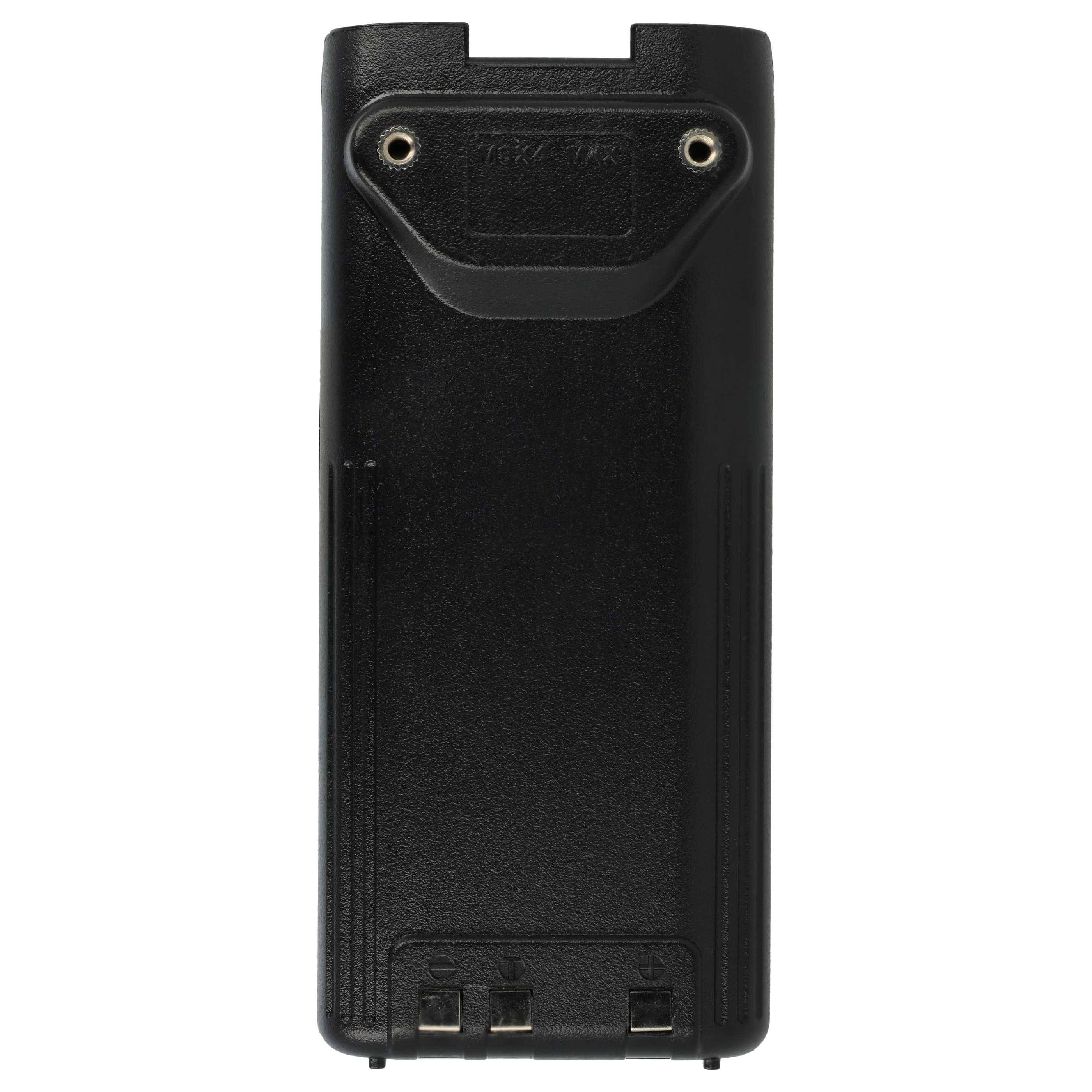 vhbw Akku kompatibel mit Icom IC-F22SR, IC-F22, IC-F22S, IC-F21GM, IC-F21S Funkgerät, Walkie Talkie (2300 mAh, 7,2 V, NiMH) + Gürtelclip