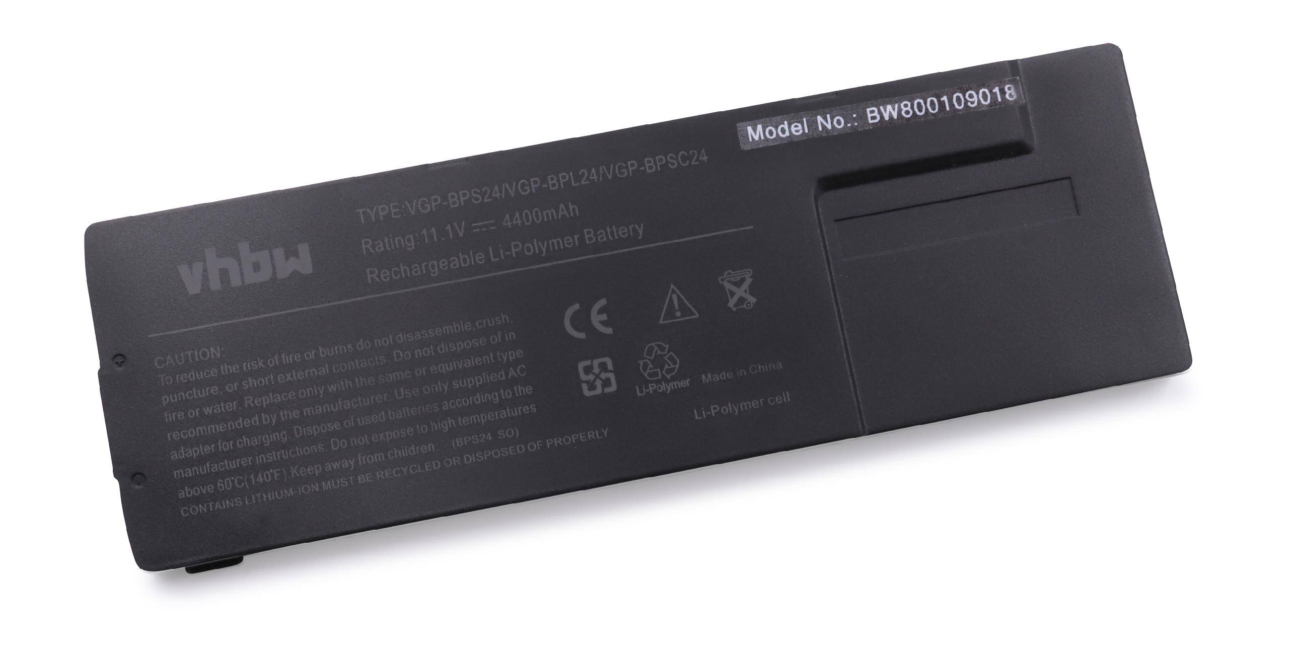 vhbw Li-Ion Akku 4400mAh (11.1V) kompatibel mit Notebook Laptop Sony Vaio VPC-SE2E1E, VPC-SE2J9E, VPC-SE2L9E, VPC-SE2M9E, VPC-SE2S1C Ersatz für