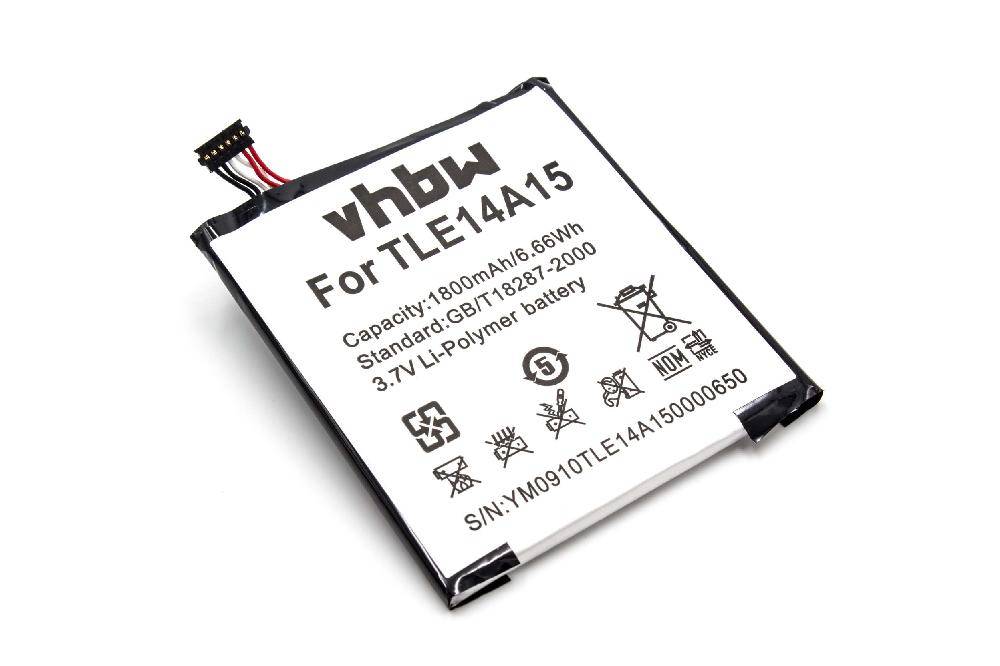 vhbw Akku kompatibel mit Blu L150u, Life Play S Handy Smartphone Telefon (1800mAh, 3,7V, Li-Polymer)
