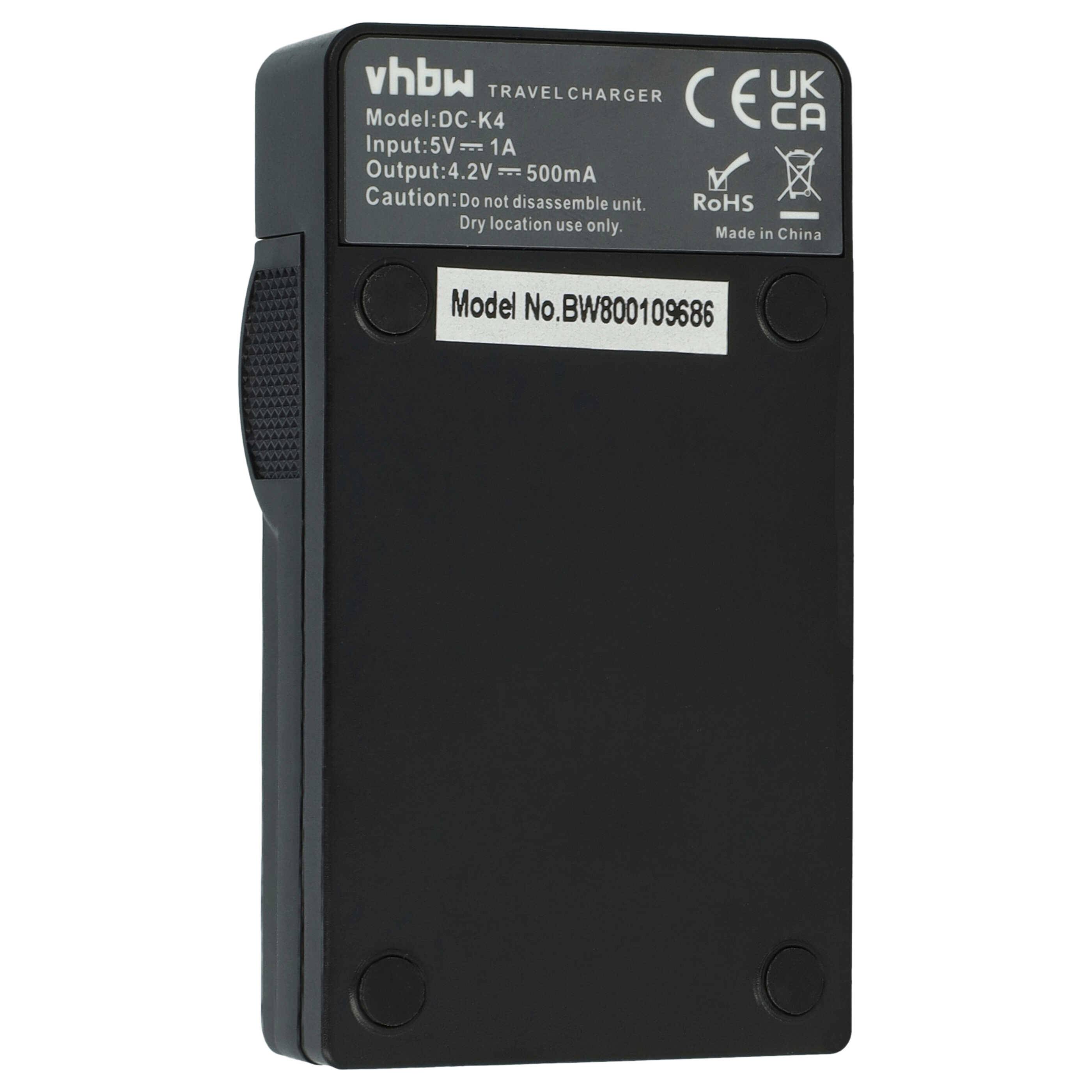 vhbw Ladegerät kompatibel mit Medion Life P42012, MD85700, MD85801, MD85820, MD85867 Kamera Camcorder/Akku - Ladeschale, Ladestandsanzeige