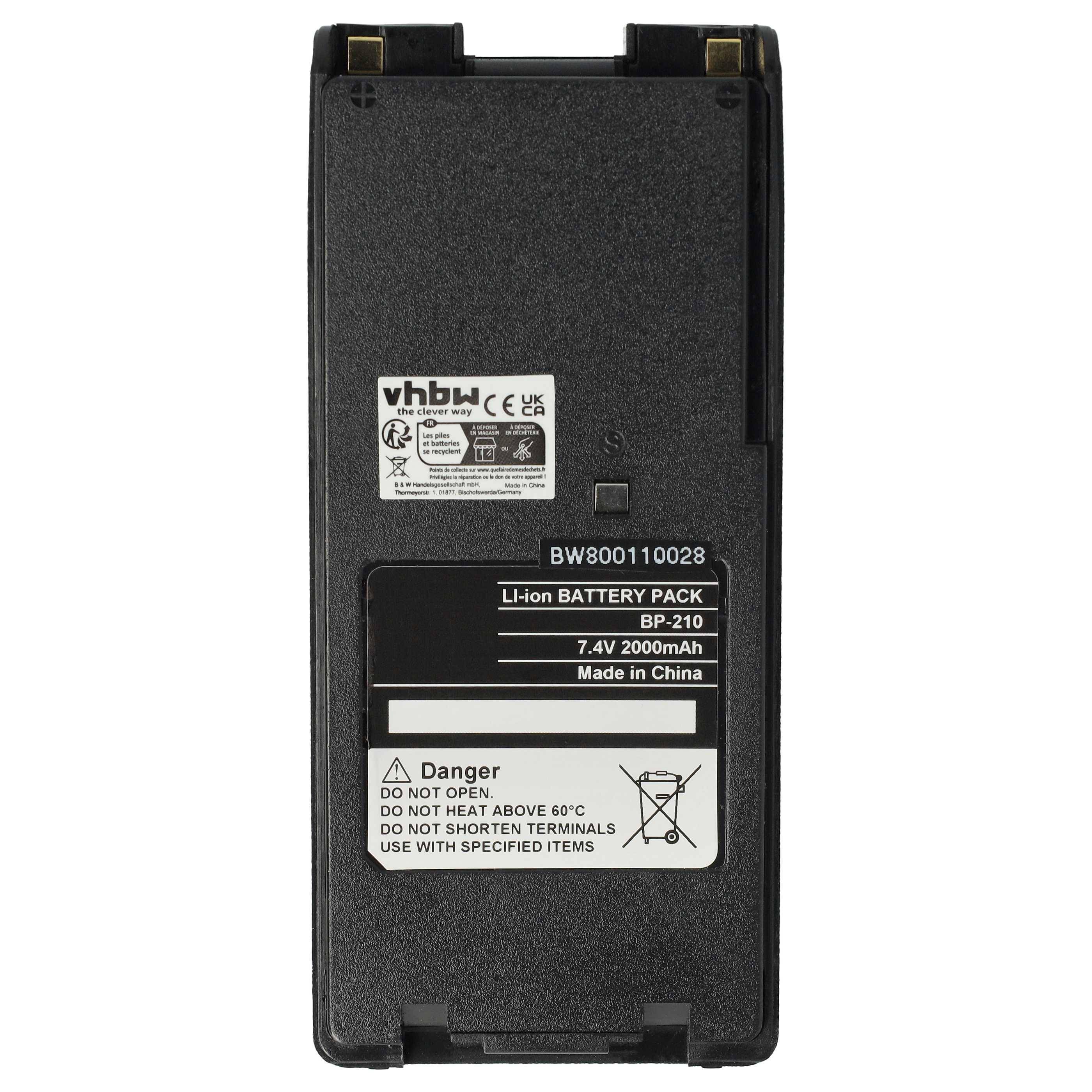 Rechteckiges schwarzes Lithium-Ionen-Akkupack mit Etikett, das 