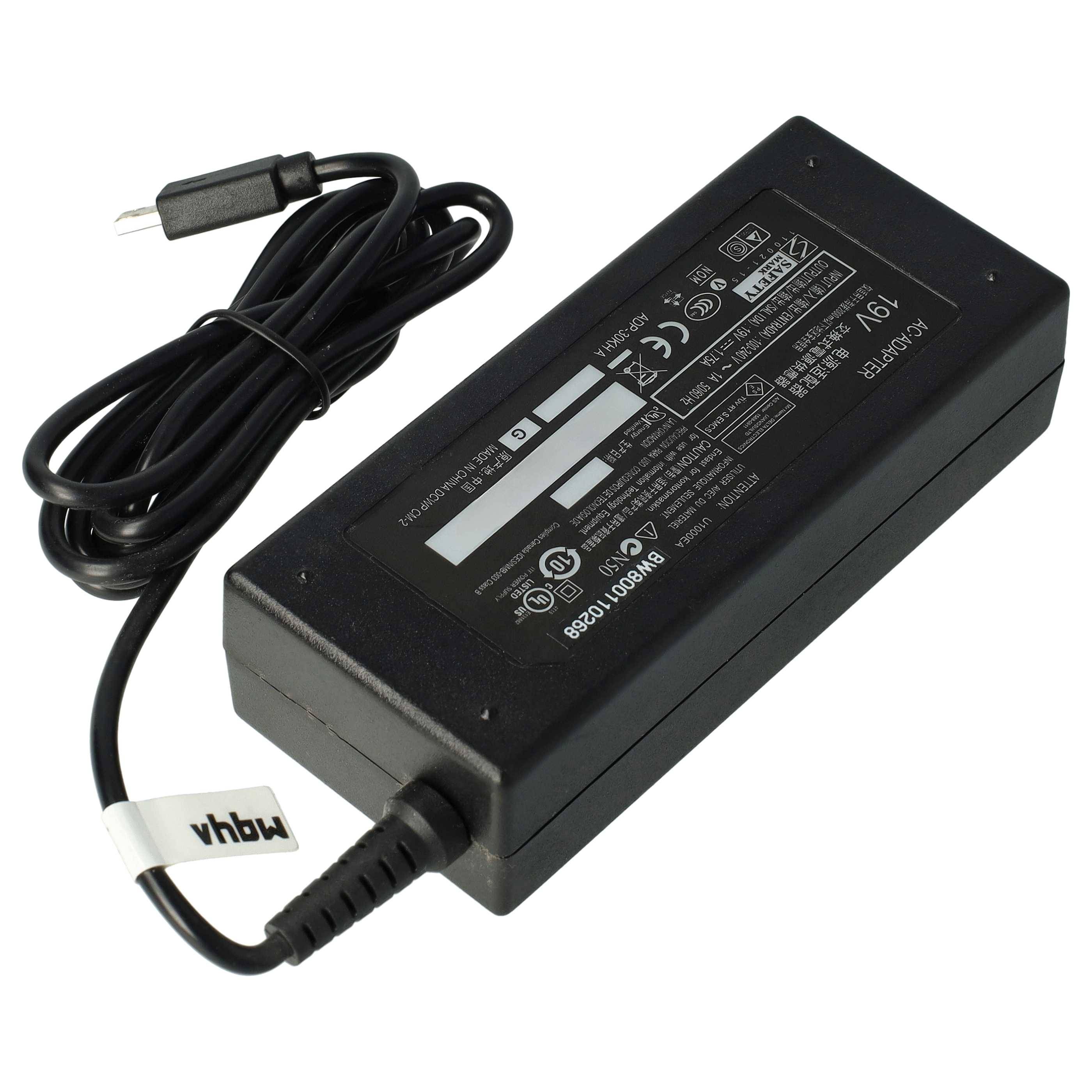 vhbw 1x Netzteil kompatibel mit Asus EeeBook F205, F205T, T100, T100TA, X205T, T100TAF, X205TA, F205TA, X205 Notebook, 33 W