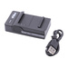 vhbw Micro-USB Ladegerät kompatibel mit Samsung Focus Flash SGH-i677 Handy-Akku - Ladeschale + Micro-USB-Kabel