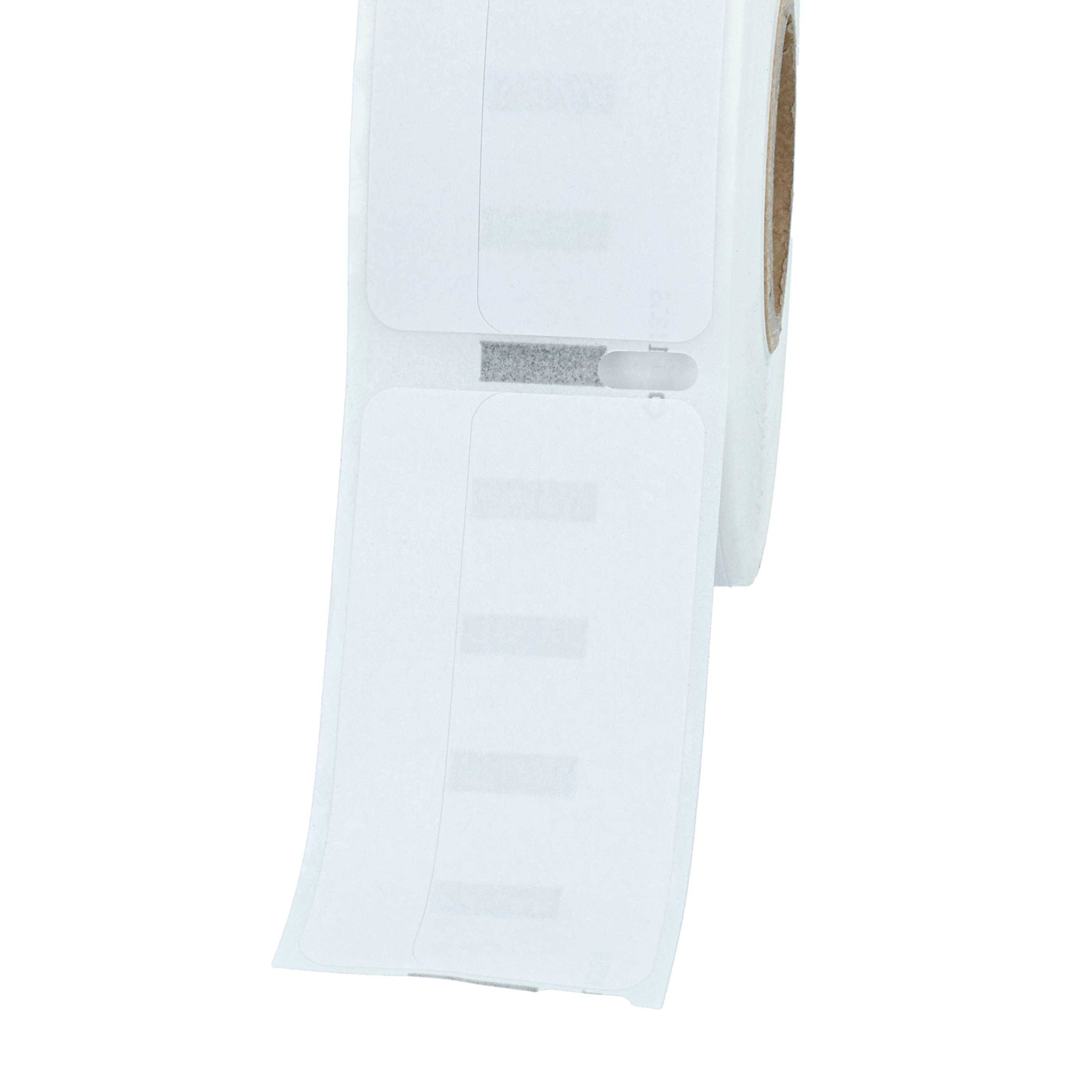 vhbw 50x Etiketten-Rolle 19mm x 51mm (220 Etiketten) kompatibel mit Dymo LabelWriter EL40, EL60 Turbo, SE300 Etiketten-Drucker Weiß