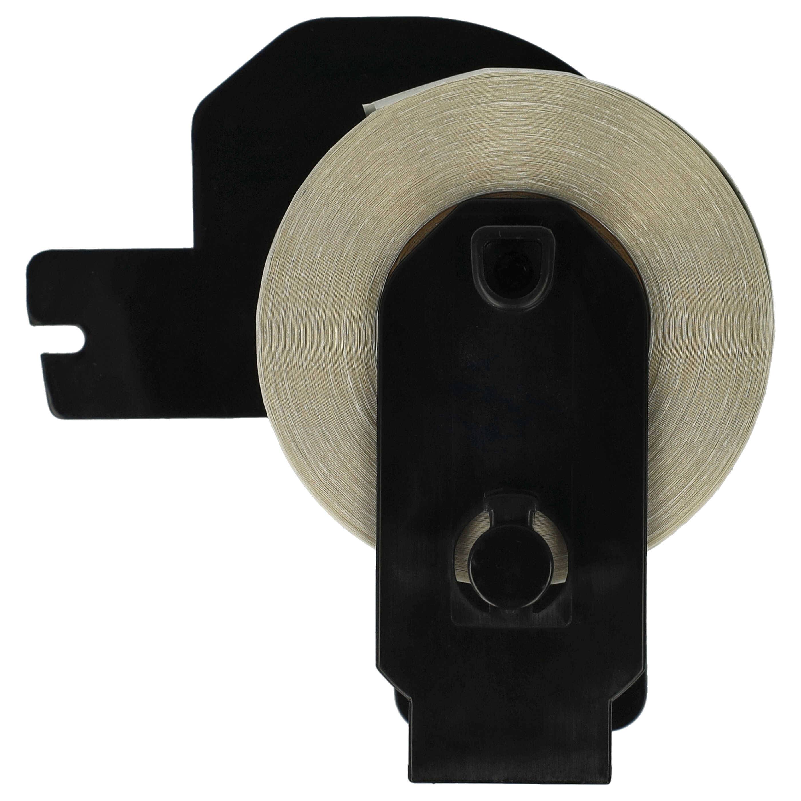 vhbw 10x Rolle mit Halter kompatibel mit Brother PT QL-1050 | QL1060N, QL1050N Drucker Weiß 29mm x 15,24m (1 Etikette)