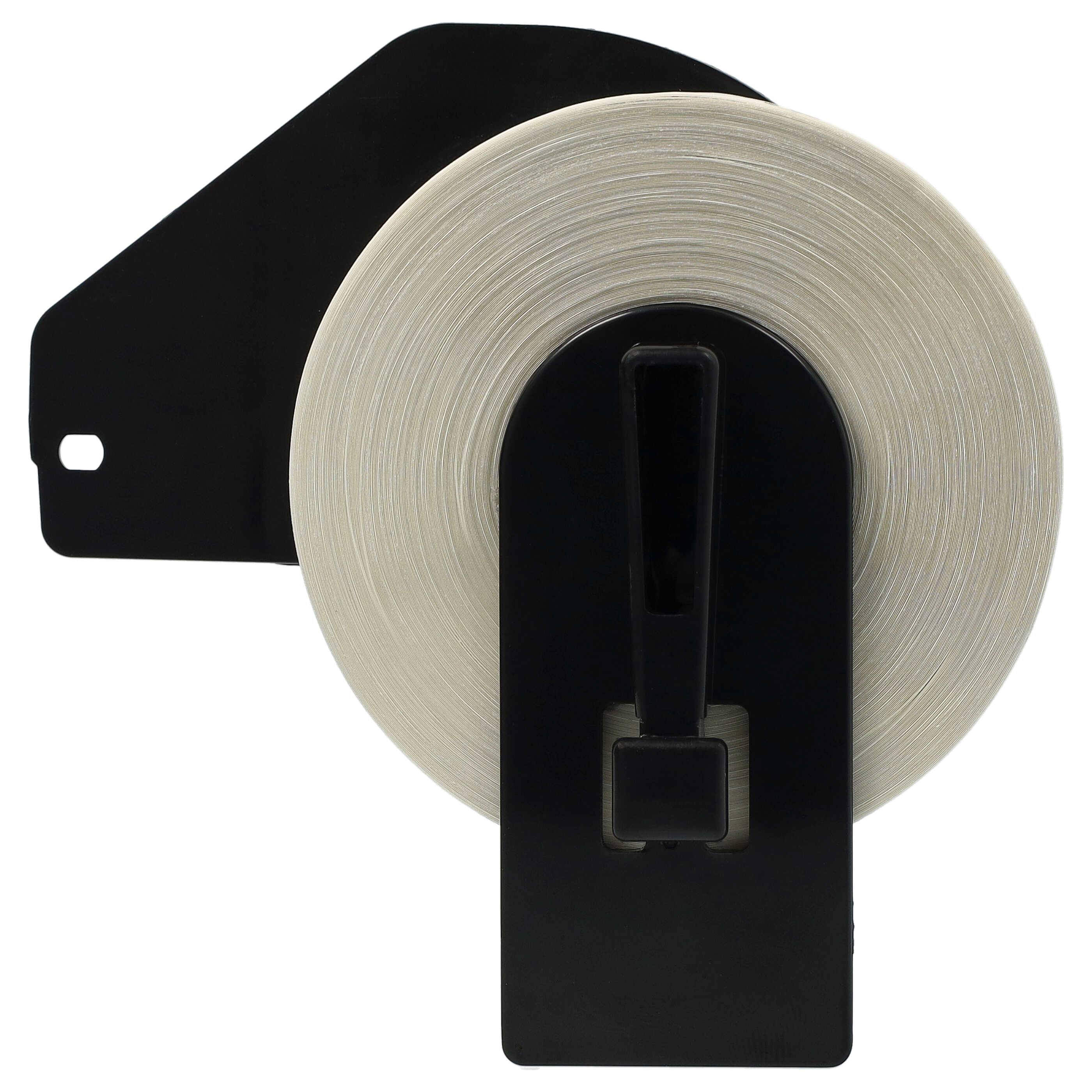 vhbw 10x Rolle mit Halter 17mm x 54mm (400 Etiketten) kompatibel mit Brother PT QL-580, QL-580N, QL-650, QL650TD Drucker Weiß