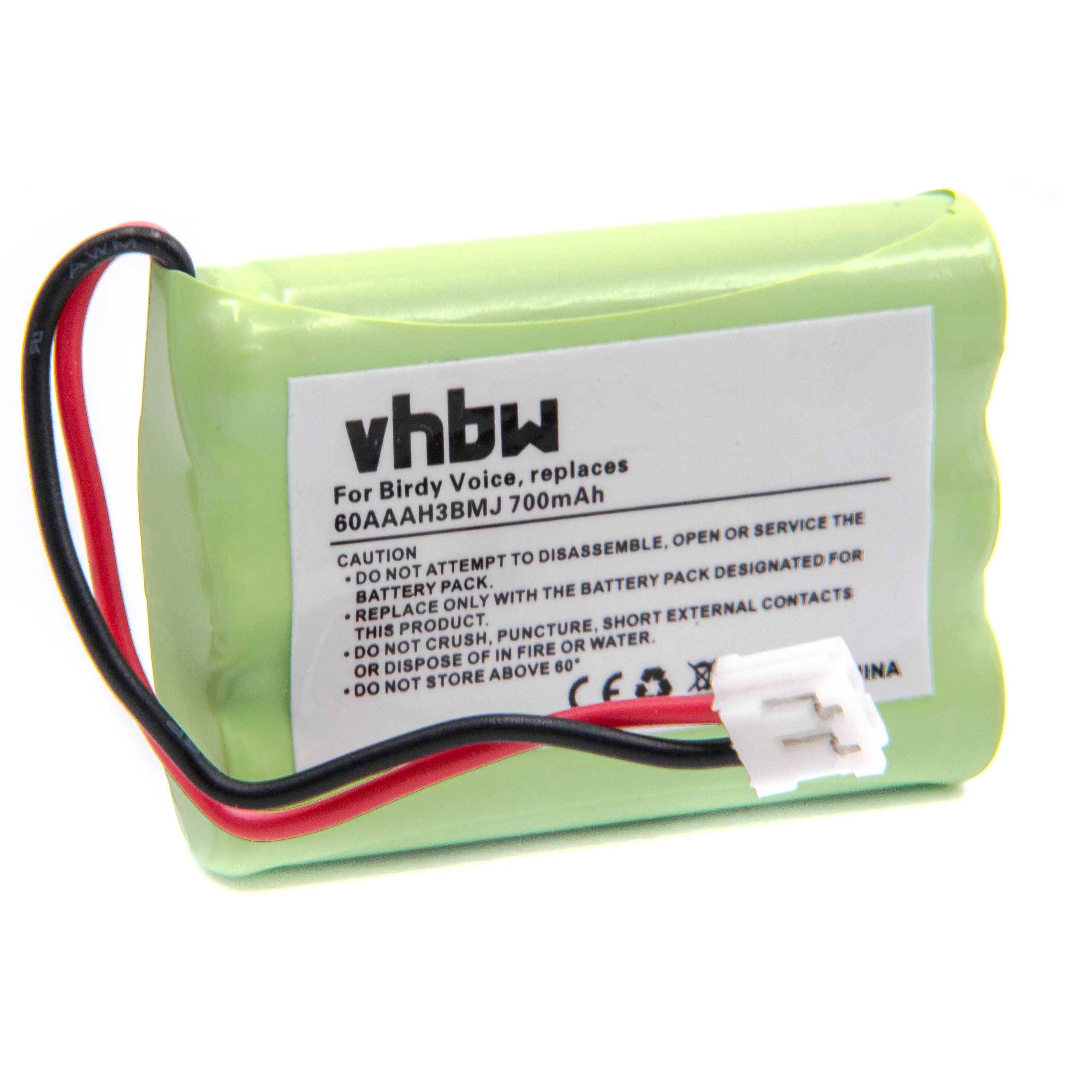 vhbw Akku kompatibel mit Radio Shack CLTU22, CLTU30, CLTW20, CLTW25, CLTU32, CLTW10, ET2105 schnurlos Festnetz Telefon (700 mAh, 3,6 V, NiMH)