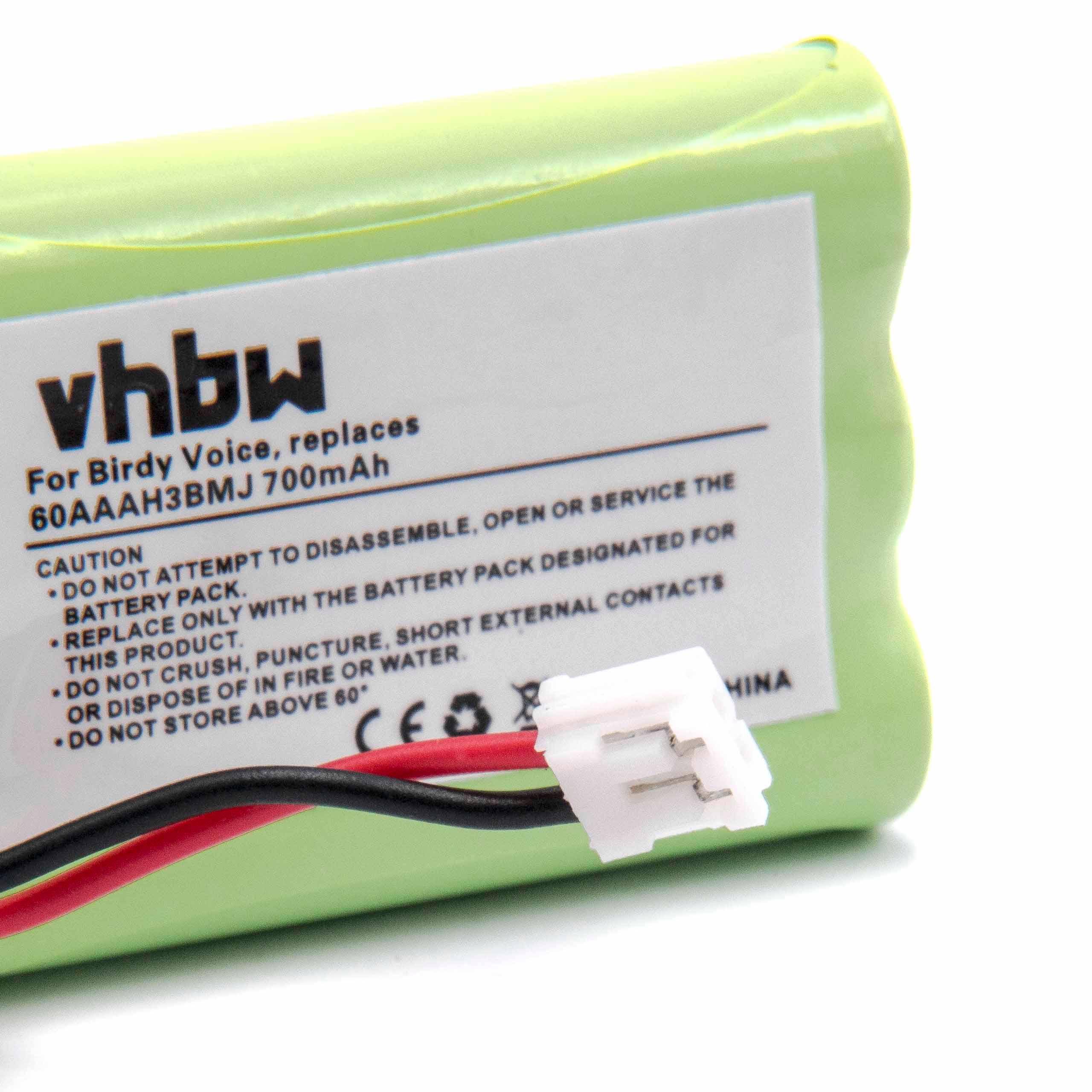 vhbw Akku kompatibel mit Radio Shack CLTU22, CLTU30, CLTW20, CLTW25, CLTU32, CLTW10, ET2105 schnurlos Festnetz Telefon (700 mAh, 3,6 V, NiMH)