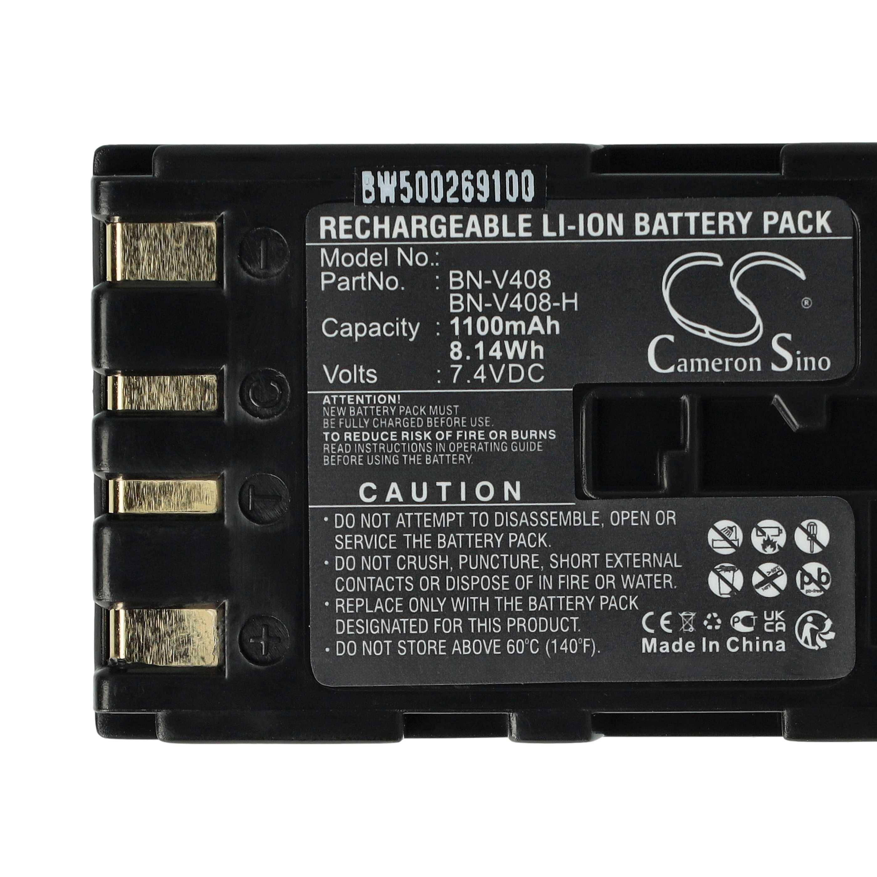 vhbw 3x Akku Ersatz für JVC BN-V416, BN-V416U, BN-V428, BN-V428U, BN-V408, BN-V408U für Videokamera Camcorder (900 mAh, 7,2 V, Li-Ion)