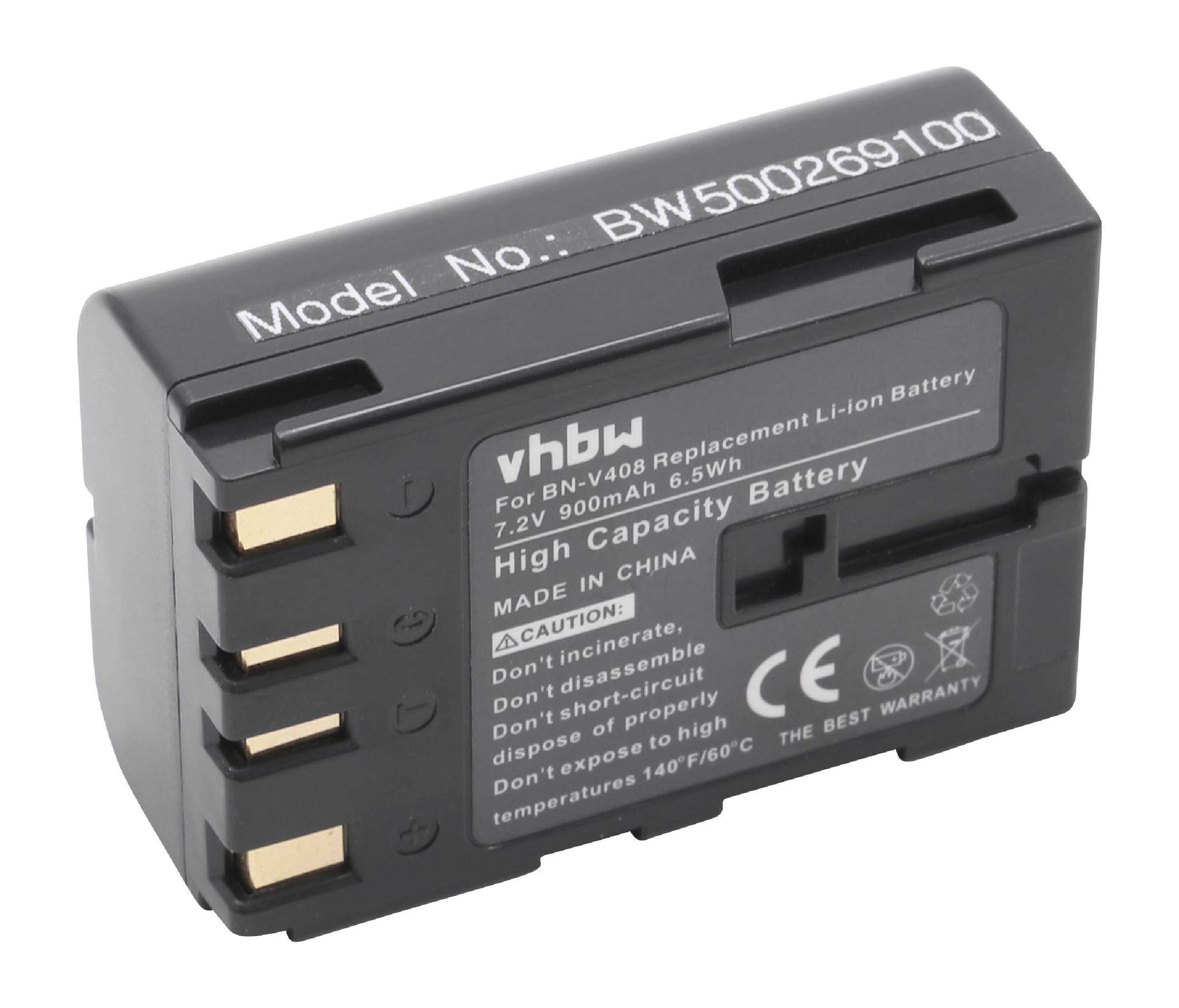 vhbw Li-Ion Akku 900mAh (7.2V) für Videokamera Camcorder JVC DVL767, DVL800, DVL805, DVL865, DVL867, GR-D230 wie BN-V408, BN-V416, BN-V428, u.a..