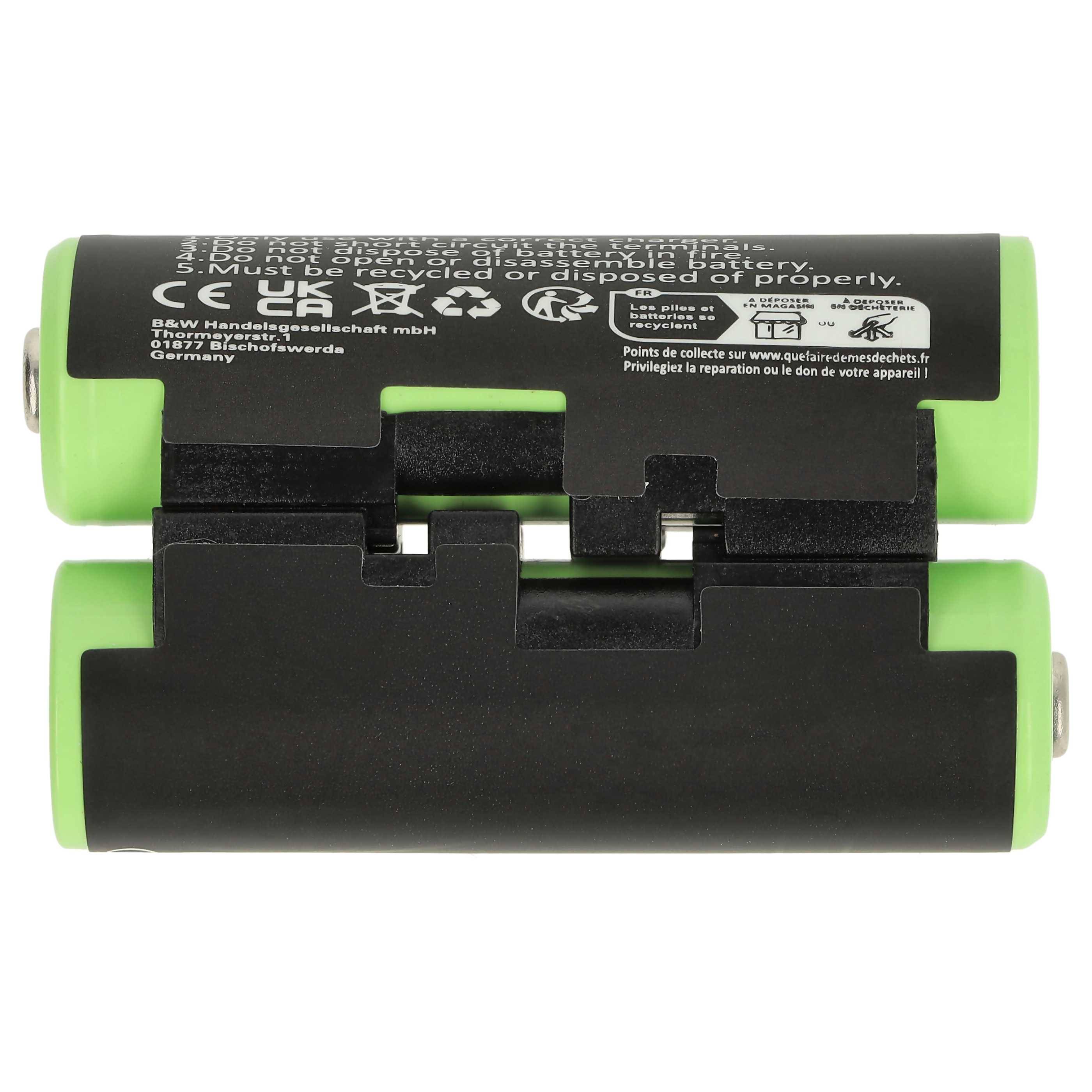 vhbw 1x Akku kompatibel mit Garmin GPSMap 64 GPS Navigation Navi (2000 mAh, 2,4 V, NiMH)