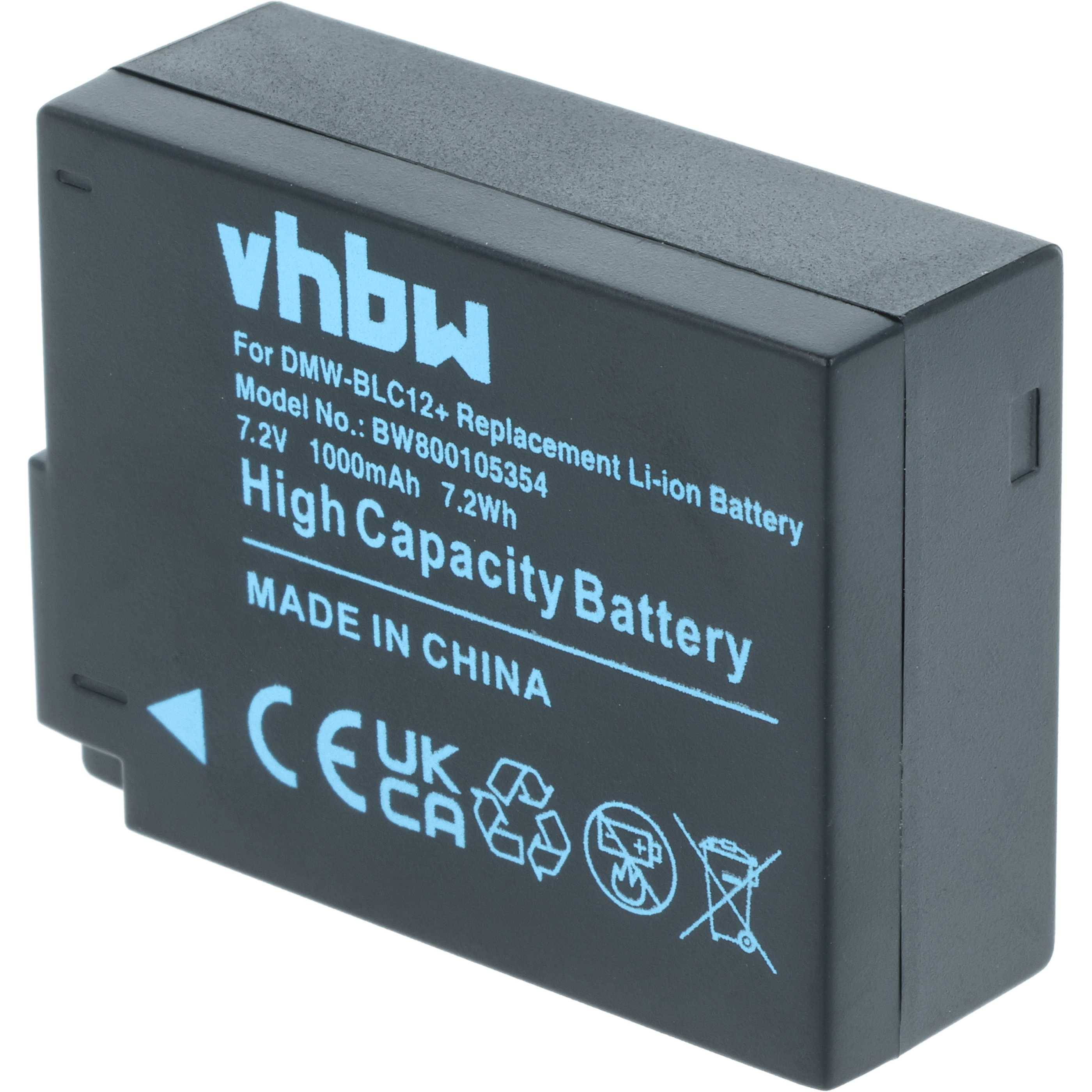 vhbw 2x Akku Ersatz für Panasonic DMW-BLC12PP für Kamera (1000 mAh, 7,2 V, Li-Ion), Infochip