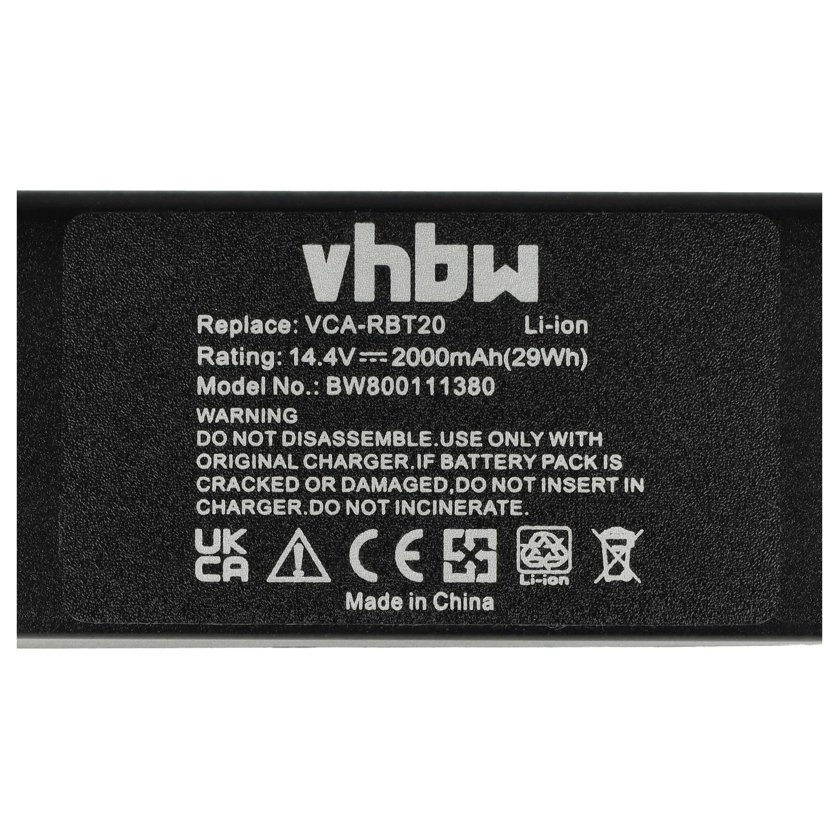 Etikett auf Batterie mit Modell „BW80011380