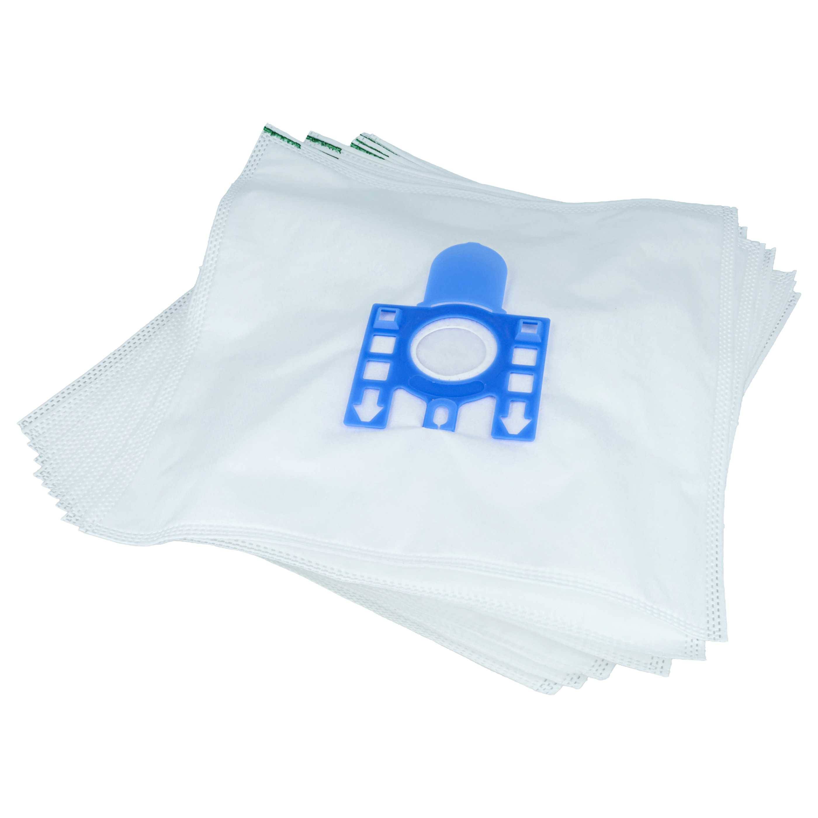 vhbw 10x Staubbeutel kompatibel mit Miele Cat & Dog 2200, Cat & Dog M.A.X., Cat & Dog Plus CH Staubsauger - Typ G/H/N 30cm x 22cm Blau Weiß