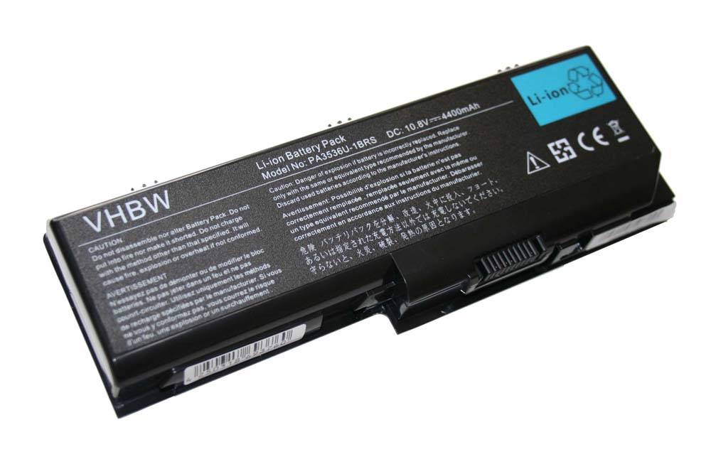 vhbw Akku kompatibel mit Toshiba Satellite L350, L350D-10S, L350D, P200D, P200, L355D,  L355, P205 Notebook (4400 mAh, 11,1 V, Li-Ion)