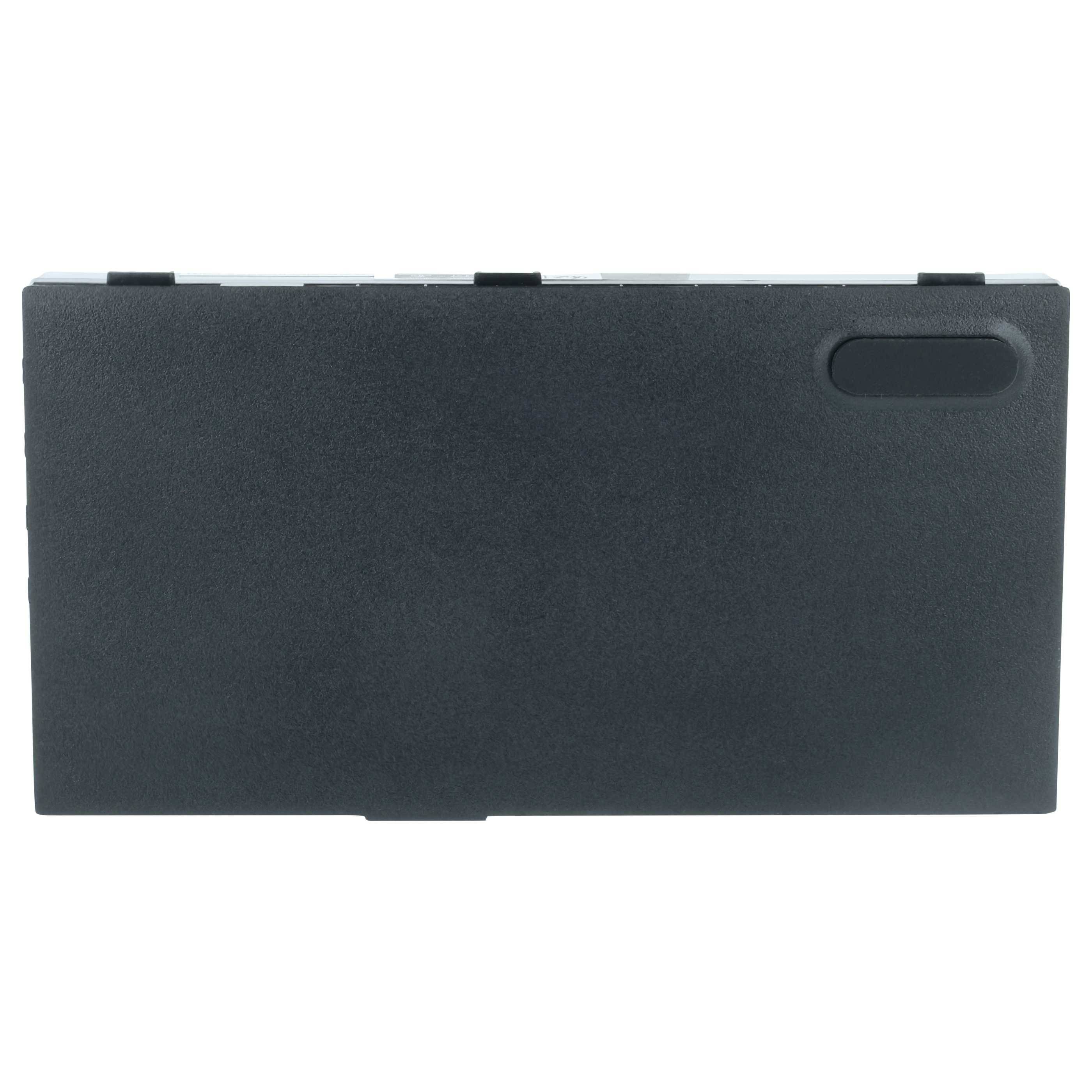 Ein schwarzes, rechteckiges elektronisches Gerät mit einer glatten Oberfläche und einem kleinen, erhabenen, ovalen Knopf in der oberen rechten Ecke.