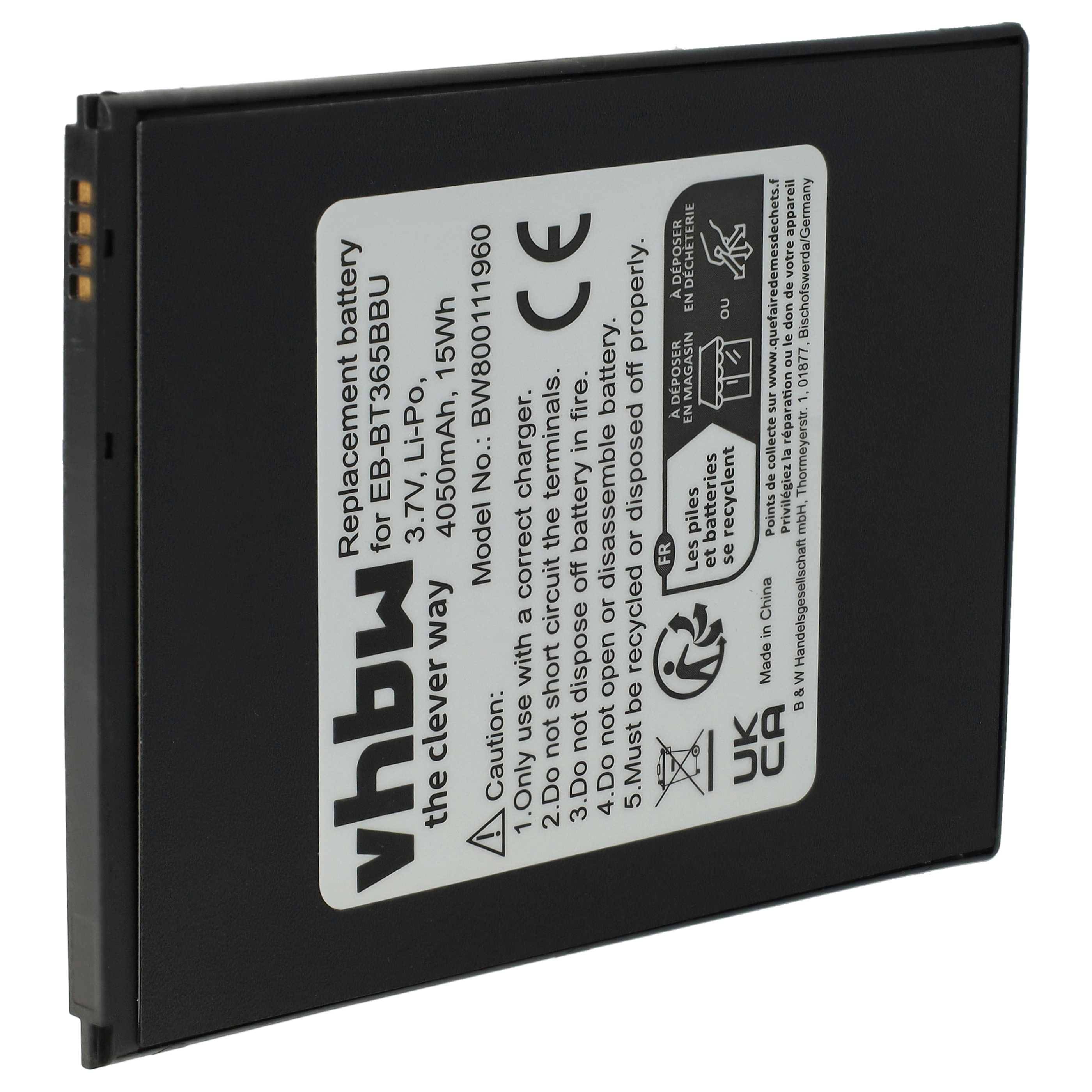vhbw Akku Ersatz für Samsung EB-BT365BBU | EB-BT365BBC, EB-BT365BBE, EB-BT365BBUBUS für Tablet Pad (4050 mAh, 3,7 V, Li-Polymer)