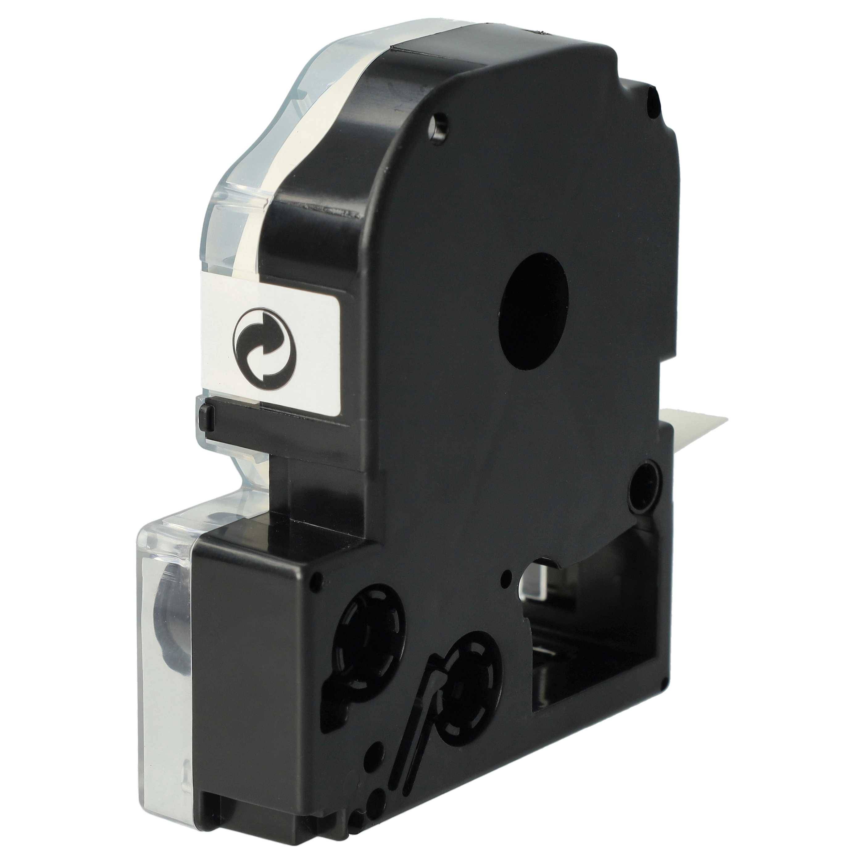 vhbw Schriftband-Kassette kompatibel mit Epson LabelWorks LW-700, LW-900 Etiketten-Drucker Schwarz auf Weiß, Schrumpfschlauch-Kassette, 5 mm