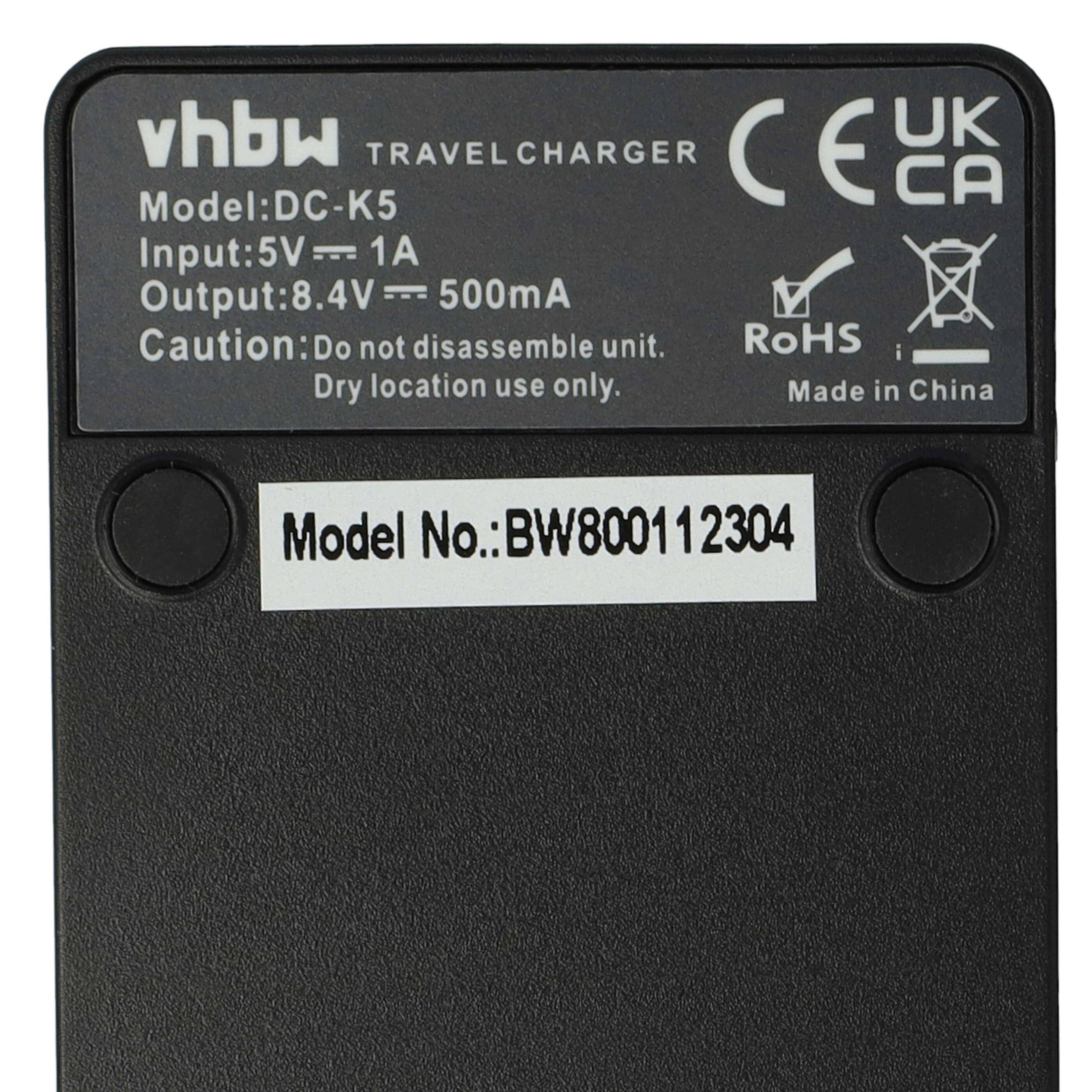 vhbw USB Ladegerät kompatibel mit Sony Alpha NEX-5C, NEX-5D, NEX-5DB, NEX-5H, NEX-5HB, NEX-5K Kamera Camcorder-Akku - Ladeschale