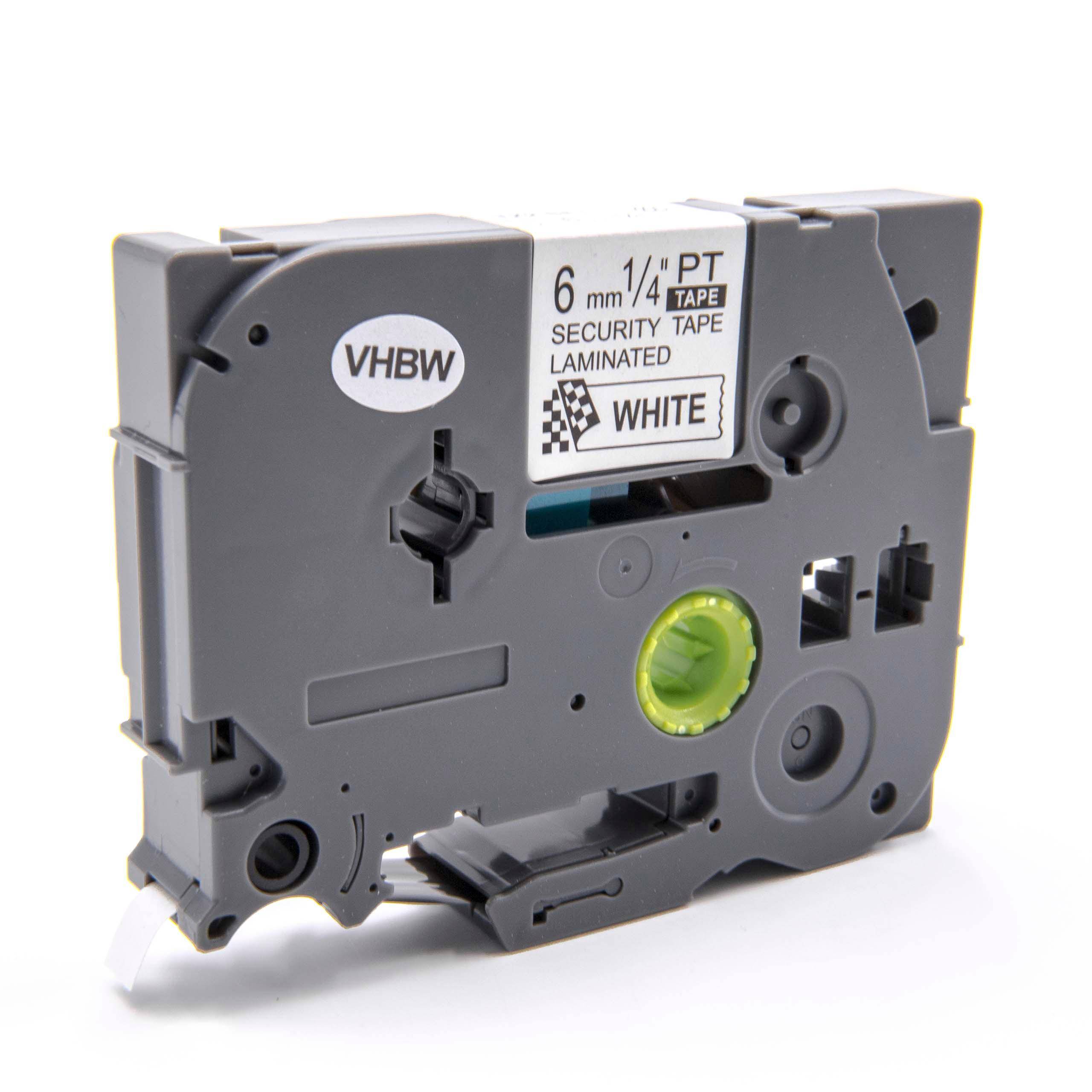 vhbw Kassette Patronen Schriftband 6mm kompatibel mit Brother P-Touch E100, E100VP, H100LB, H100R, P700 Ersatz für TZ-SE1, TZE-SE1.
