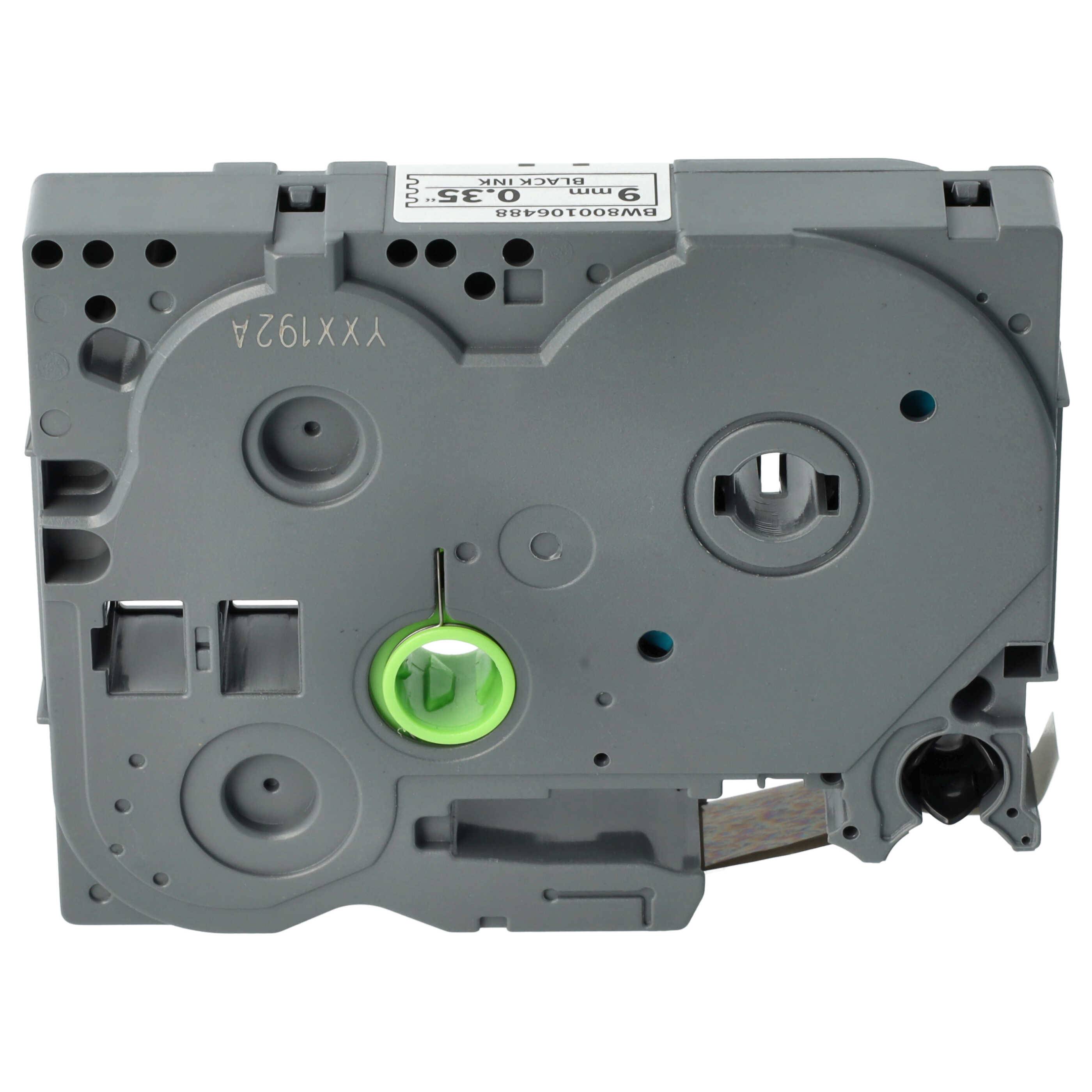 vhbw 50x Schriftband-Kassette Ersatz für Brother TZ-221, TZE-221 für Etiketten-Drucker 8m x 9mm Schwarz auf Weiß