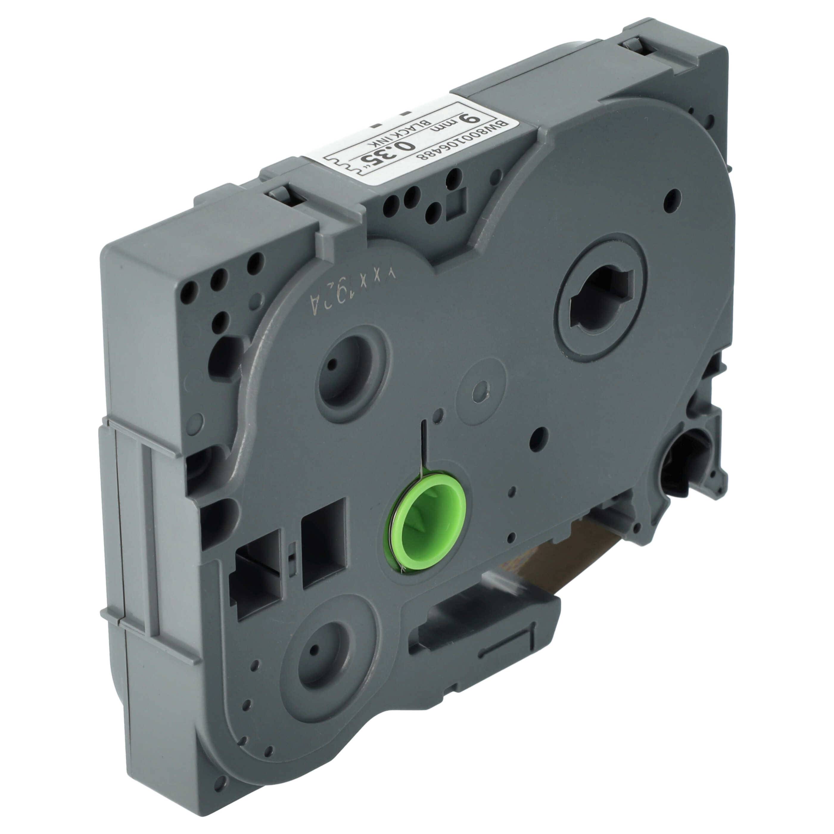 vhbw 100x Schriftband-Kassette Ersatz für Brother TZ-221, TZE-221 für Etiketten-Drucker 8m x 9mm Schwarz auf Weiß