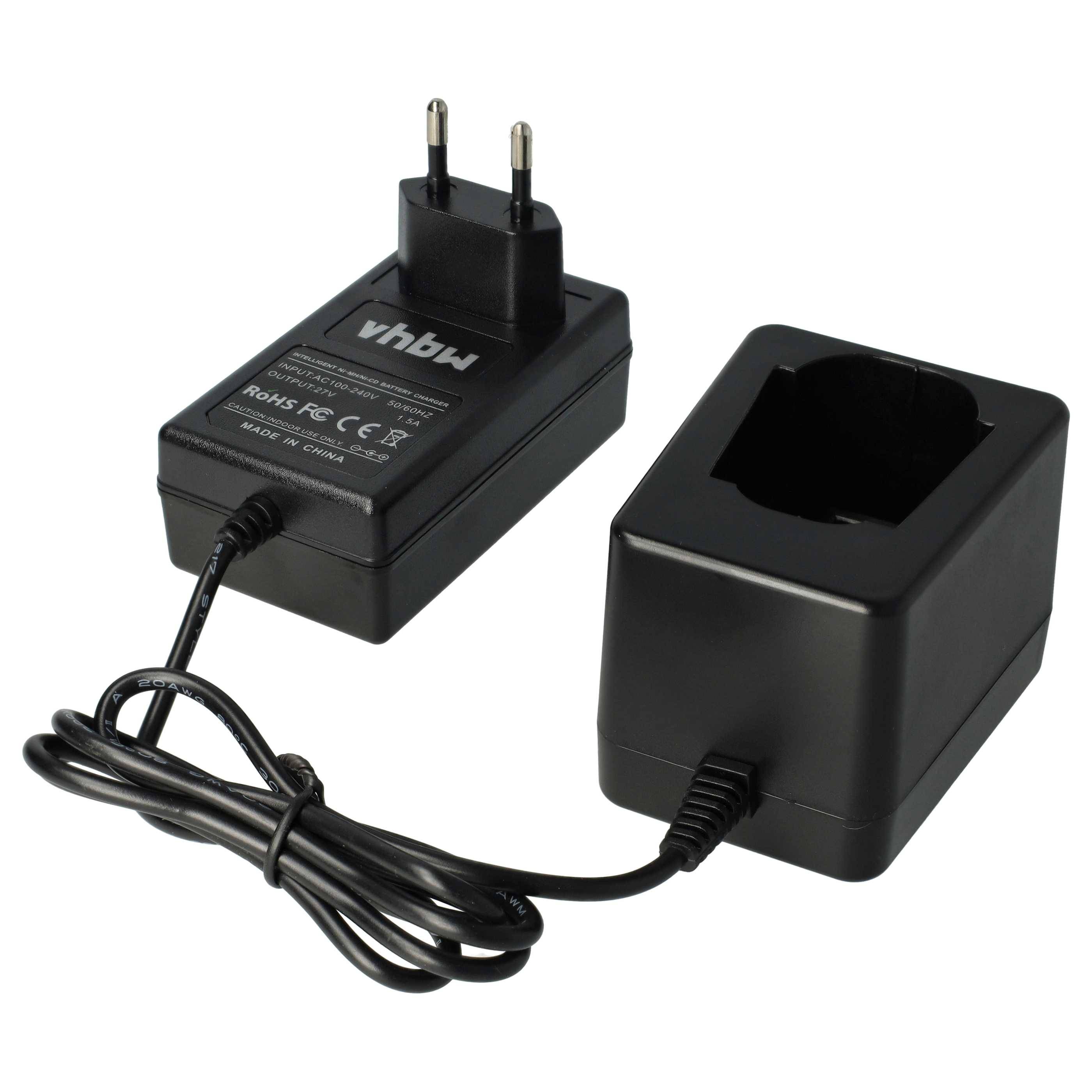 vhbw Ladegerät kompatibel mit Metabo 6.25473, 6.25471, 6.2547, 6.25471.00, 6.25470.00, 6.25476, 6.25475 Werkzeug Ni-Cd, NiMH-Akkus