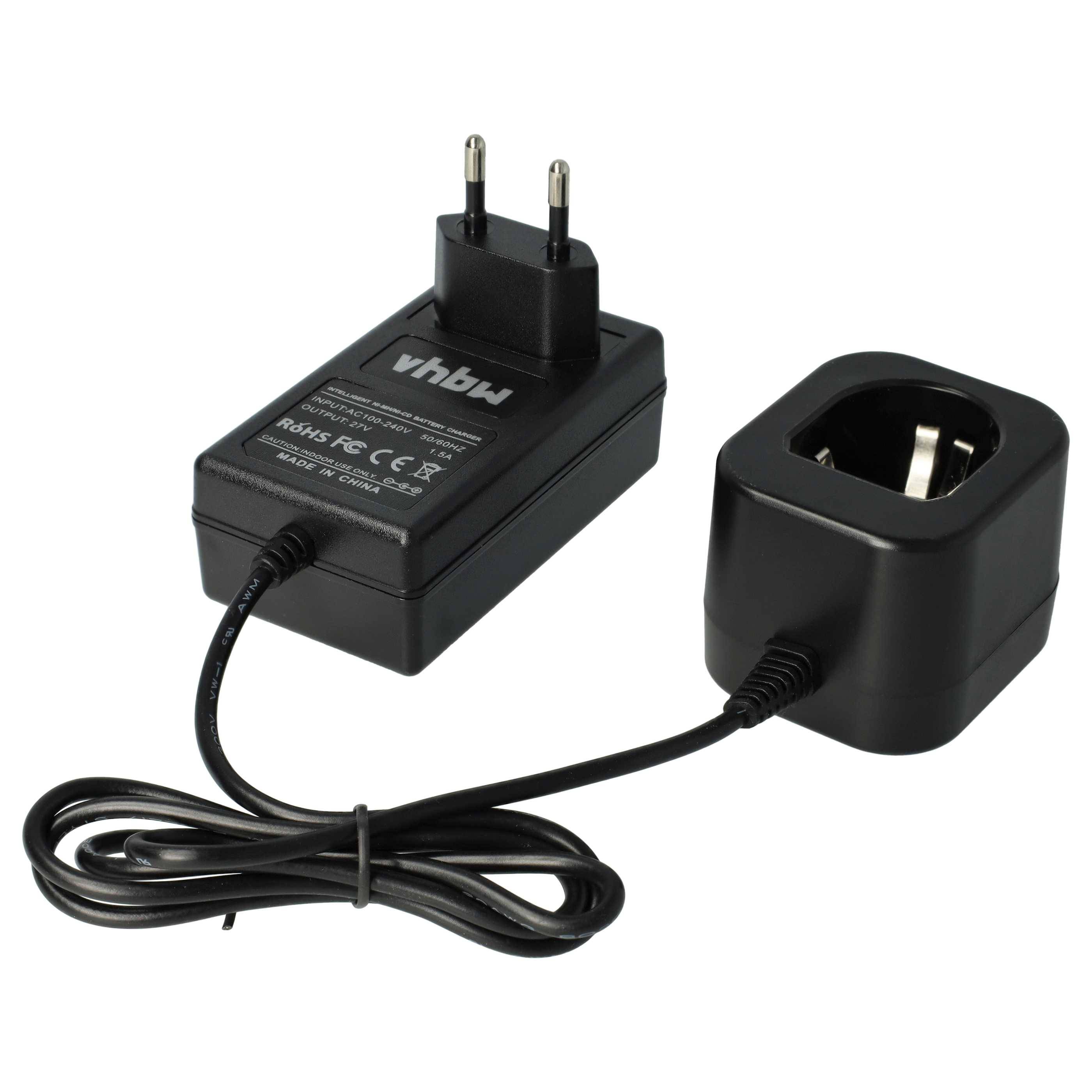 vhbw Ladegerät kompatibel mit Panasonic EZ6902, EZ7200, EZ7000, EZ7202, EZ7201, EZ7203 Werkzeug Ni-Cd, NiMH-Akkus, 1,2-18V