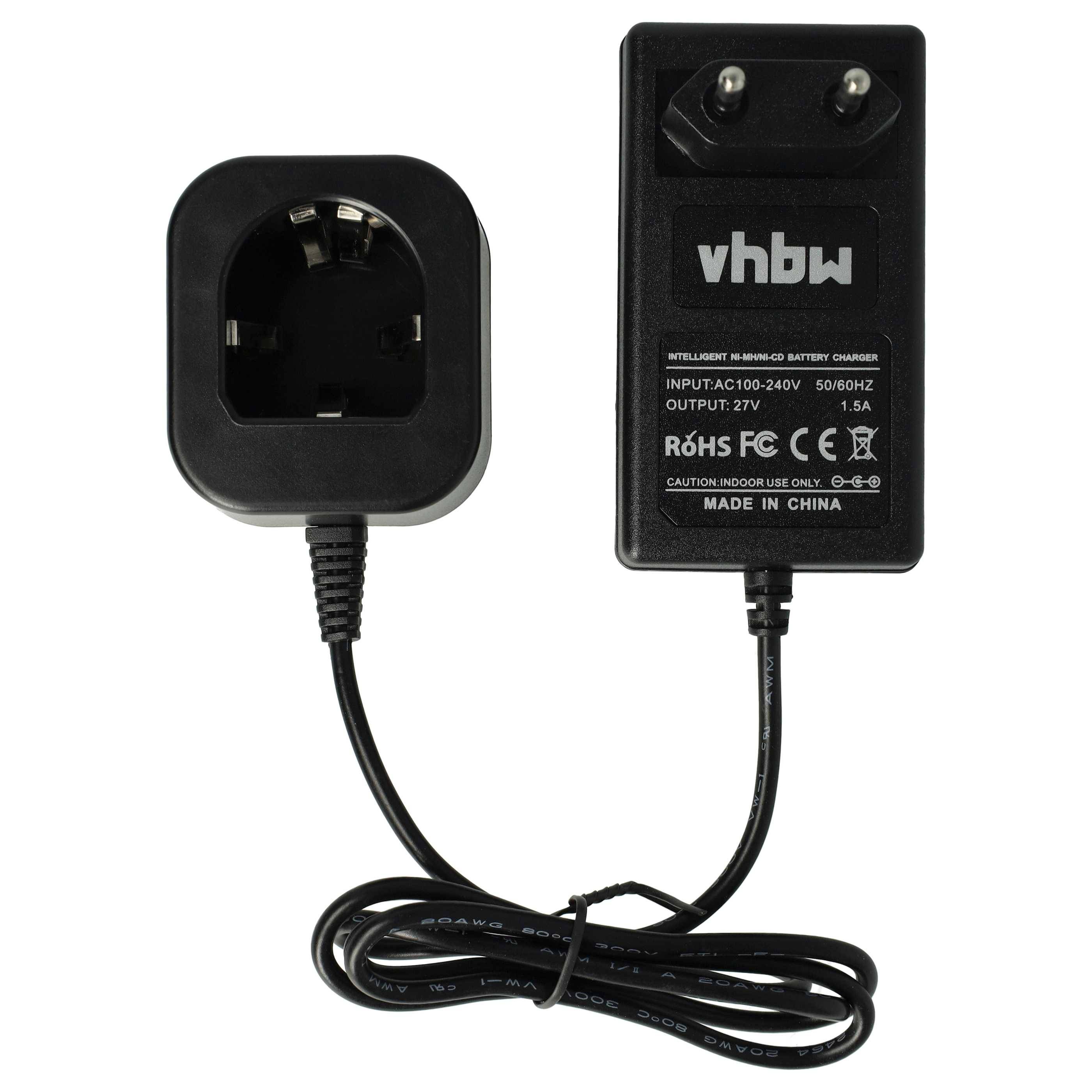 vhbw Ladegerät kompatibel mit Panasonic EY3796B FlashLight, EY3796B, EY3796 Werkzeug Ni-Cd, NiMH-Akkus, 1,2-18V