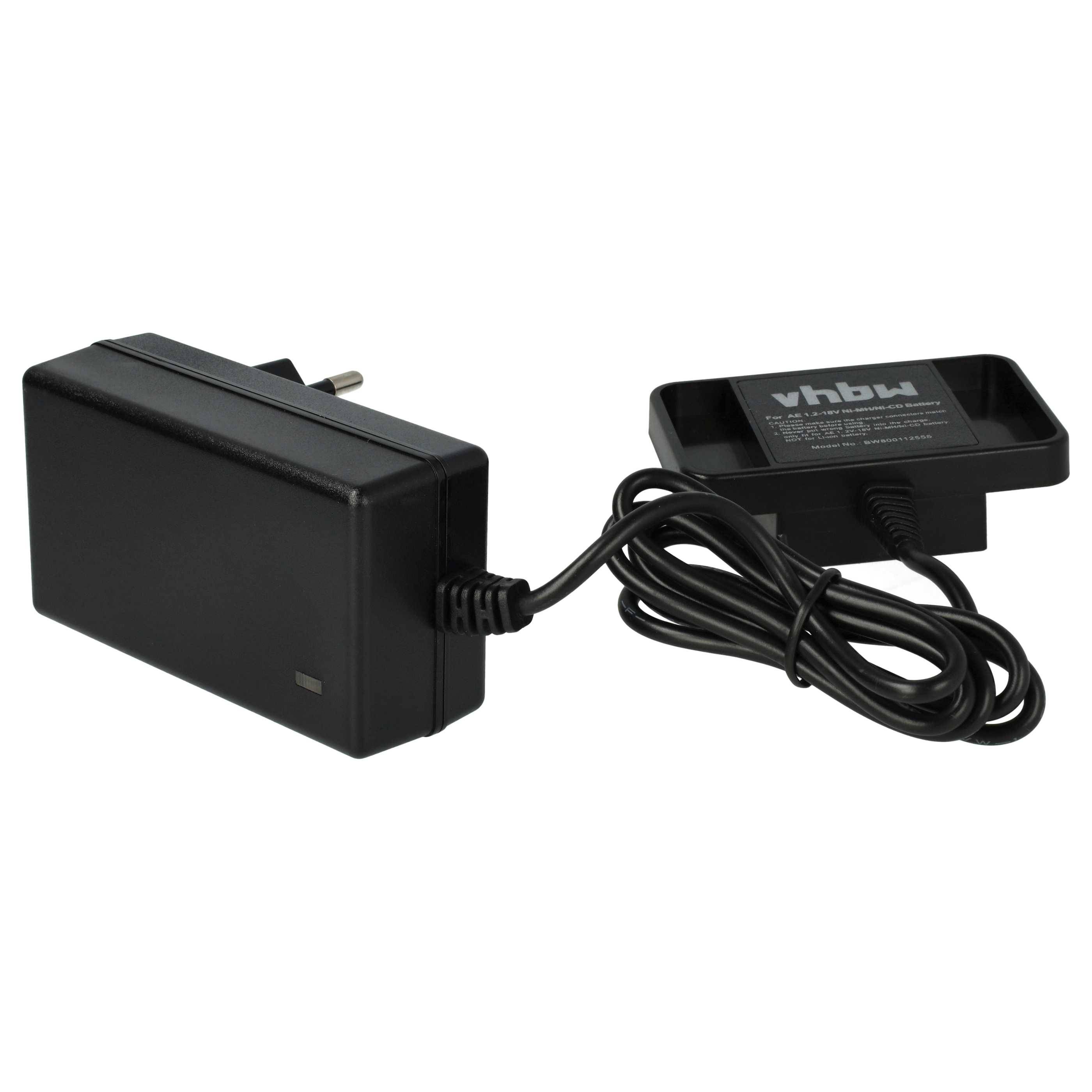 vhbw Ladegerät kompatibel mit Milwaukee LokTor S 12 TX, LokTor S 12 TXC, LokTor S 14.4 TX, LokTor S 14.4 TXC Werkzeug Ni-Cd, NiMH-Akkus
