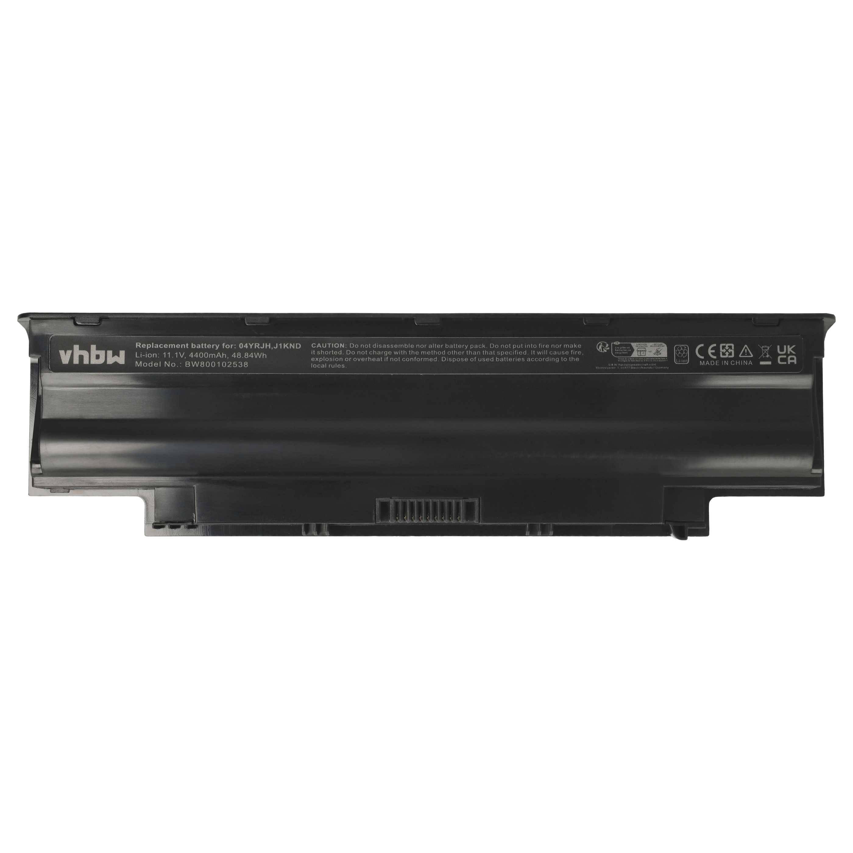 vhbw Akku kompatibel mit Dell Inspiron 15R N5010D-278, 17R, 17R (N7110), 15R N5110, 17R N7010 Notebook (4400 mAh, 11,1 V, Li-Ion)