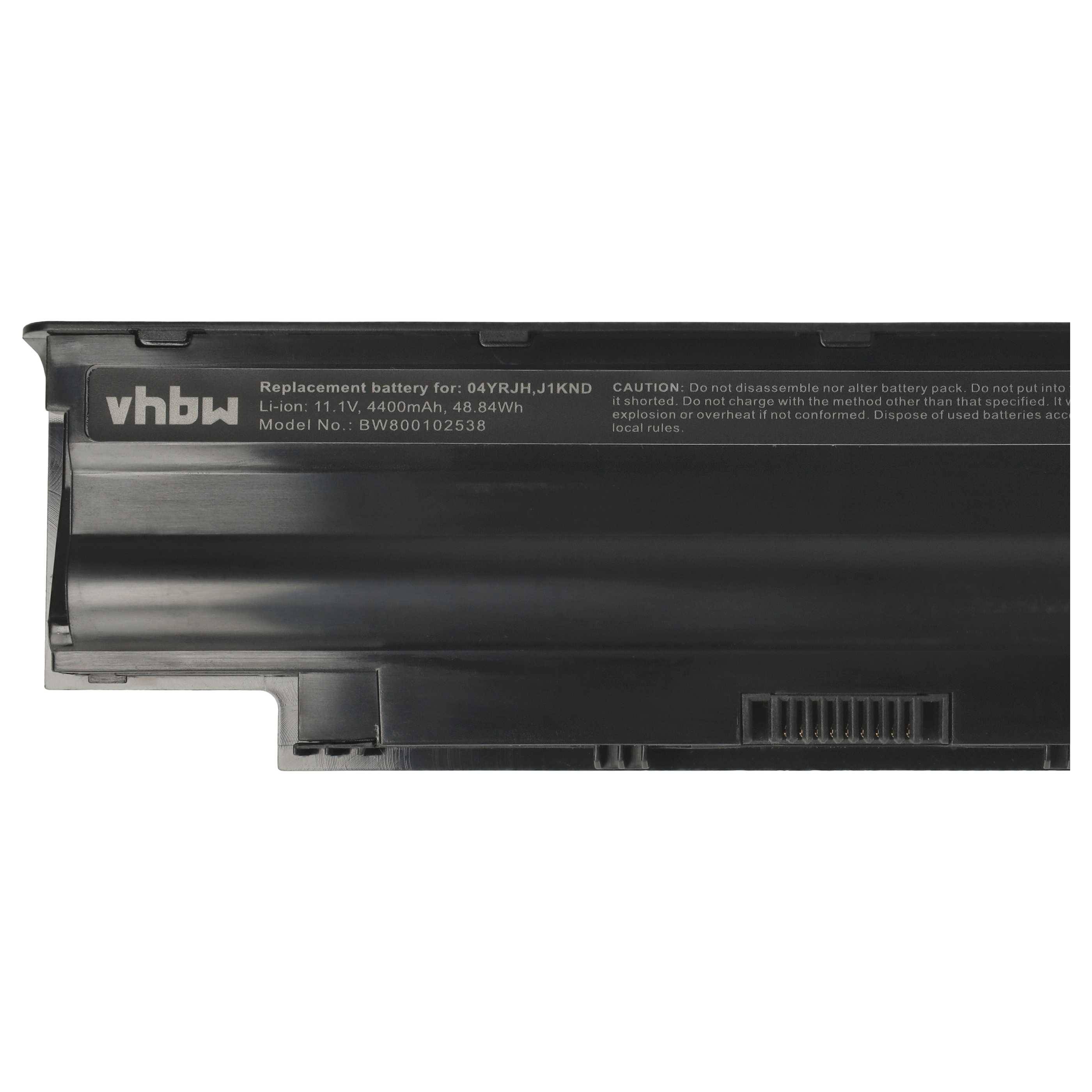 vhbw Akku kompatibel mit Dell Inspiron N3110, N301D, N301R, N3010R, N3010, N4010, N3010D, M511R Notebook (4400 mAh, 11,1 V, Li-Ion)