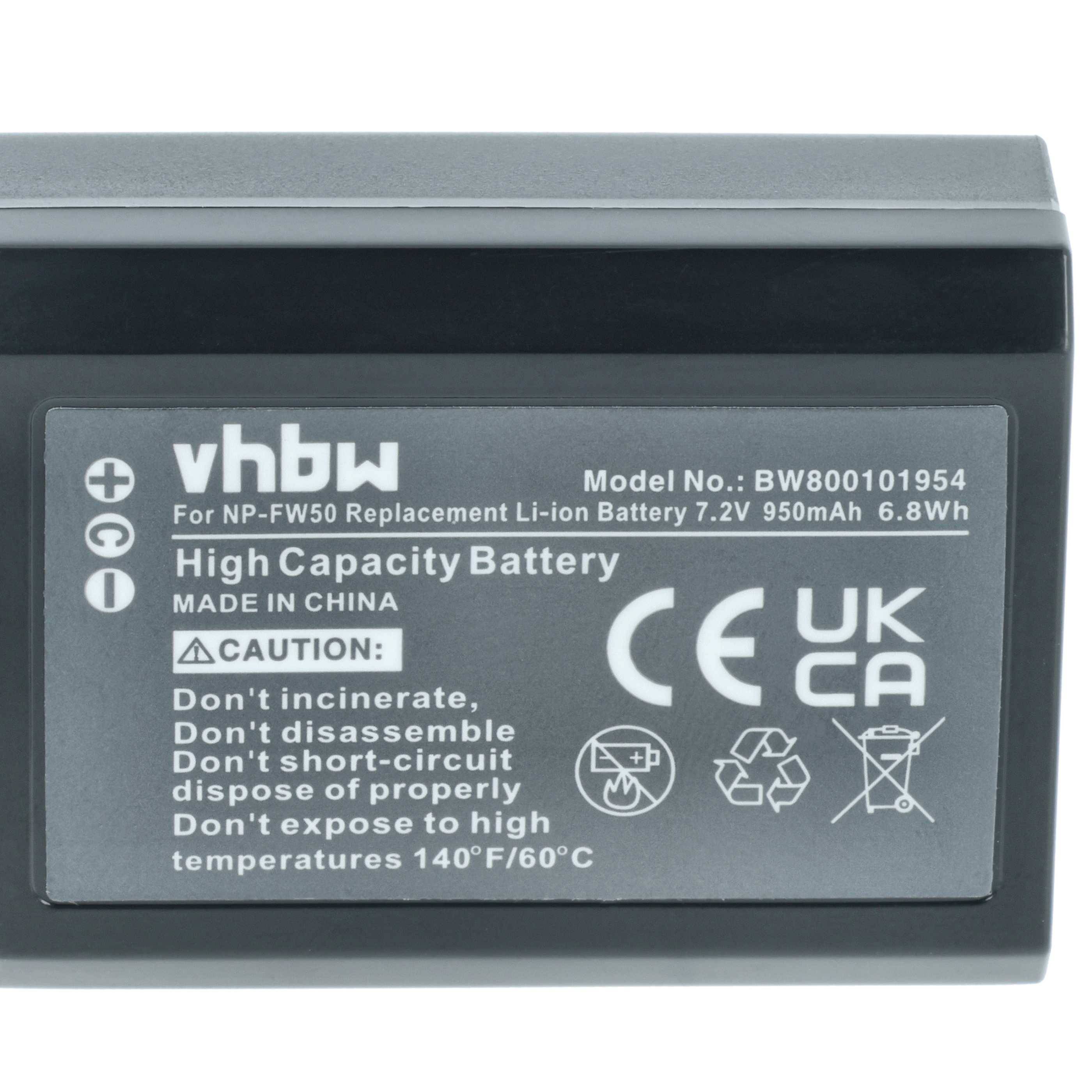 vhbw 3x Akku kompatibel mit Sony Alpha NEX-F3, SLT-A33, NEX-F3D, NEX-F3K, NEX-C3K Kamera (950 mAh, 7,2 V, Li-Ion), Infochip