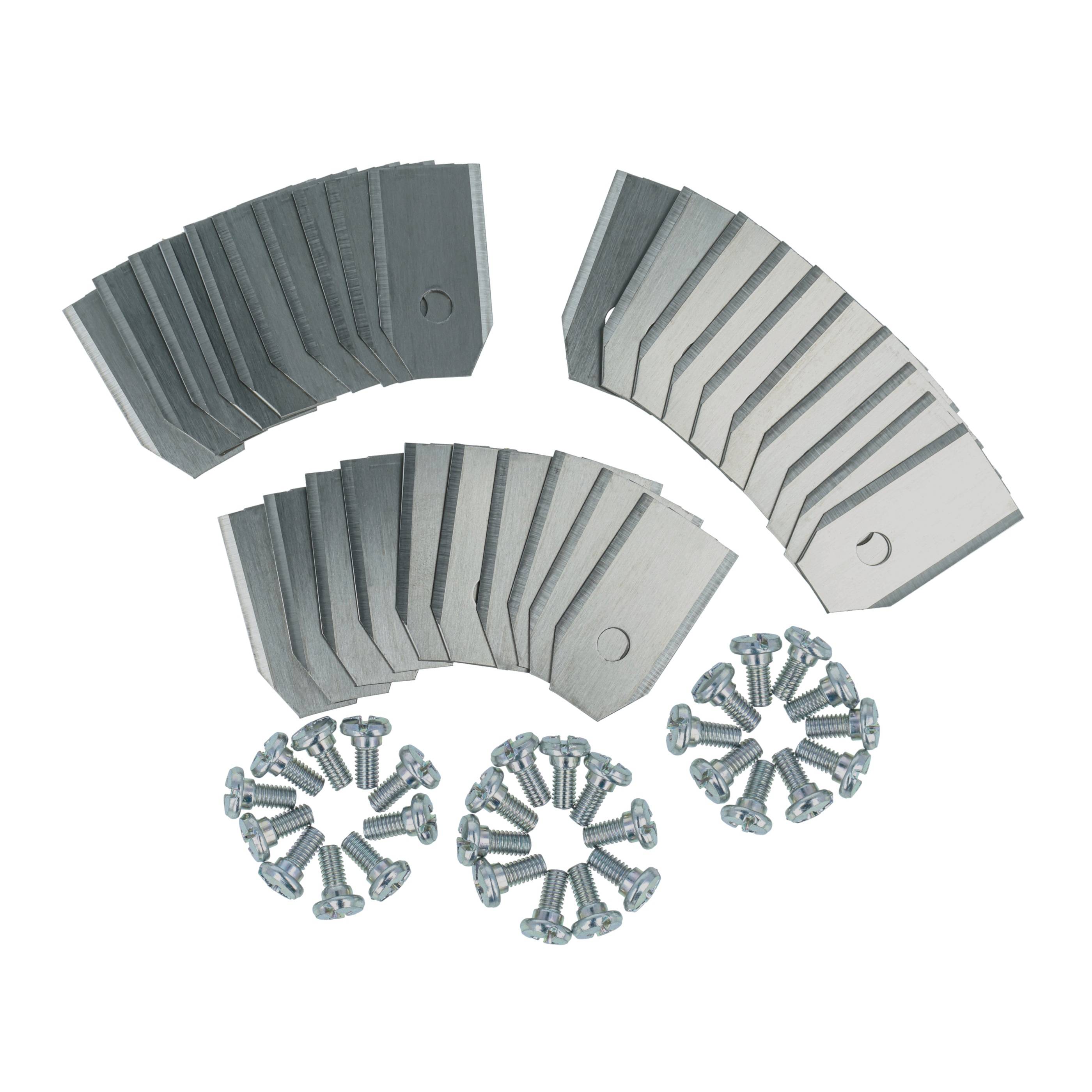 vhbw 30x Ersatz-Messer kompatibel mit Husqvarna Automower 420, 330X, 430X, 450X, 440, 520, 550 Rasenmäher - Ersatzklinge Silber, Stahl