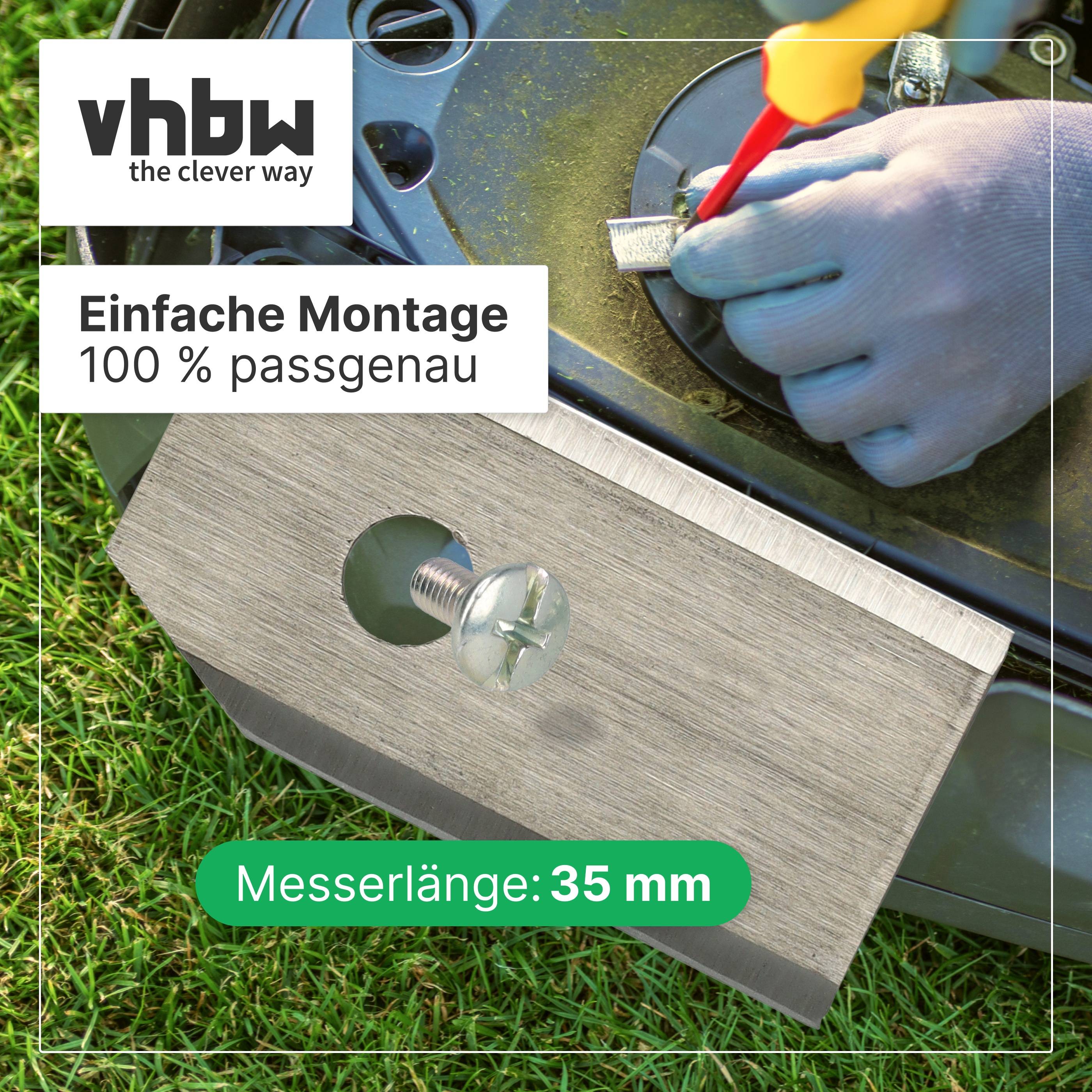 vhbw 30x Ersatz-Messer kompatibel mit Husqvarna Automower 420, 330X, 430X, 450X, 440, 520, 550 Rasenmäher - Ersatzklinge Silber, Stahl