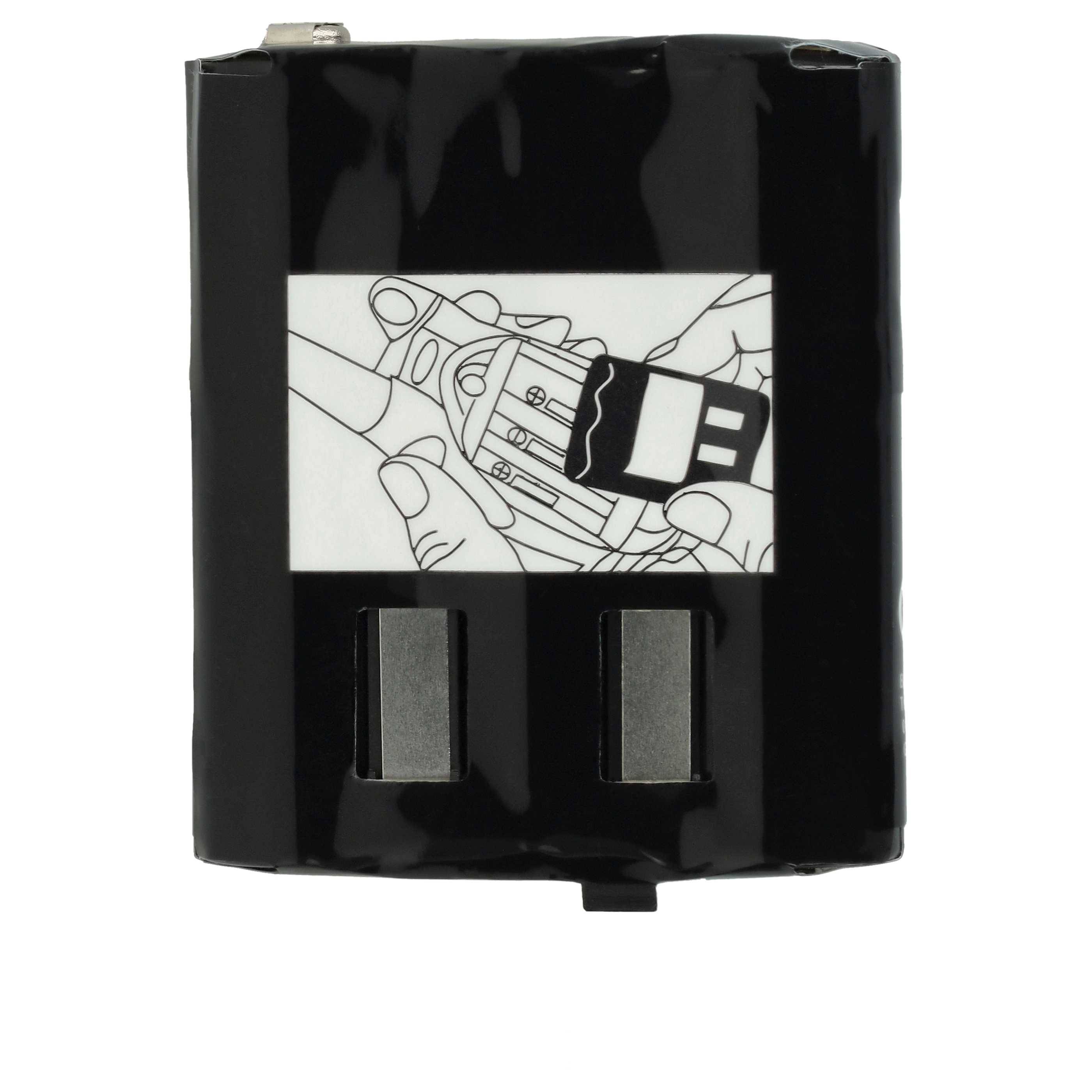 vhbw 5x Akku Ersatz für Motorola FRS-4002A, HKNW4002A, HKNN4002B, HKNN4002A, 56315, 4002A für Funkgerät, Walkie Talkie (1300 mAh, 3,6 V, NiMH)