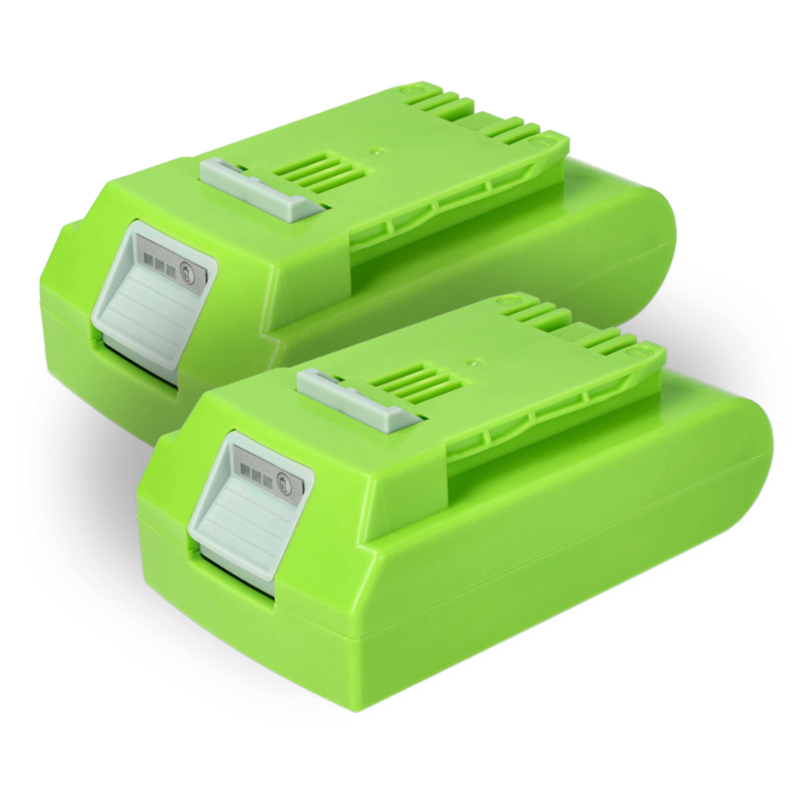 vhbw 2x Akku kompatibel mit Greenworks 2000007, 2000107, 20362 Chainsaw Werkzeug (2000 mAh, Li-Ion, 24 V)