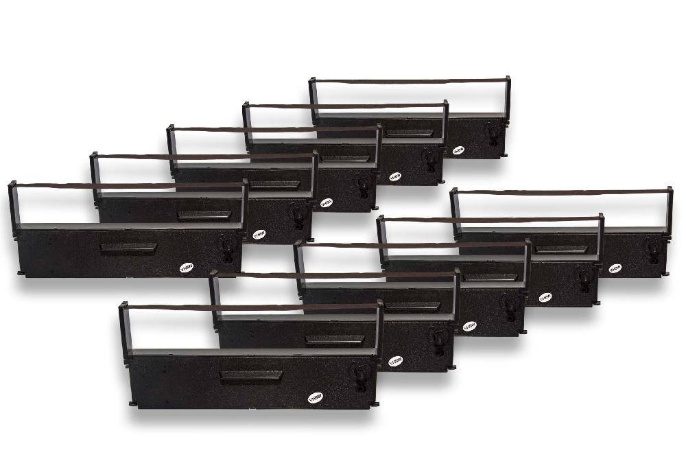 vhbw 10x Farbband Schriftband kompatibel mit Nikko NK 9300 Nadeldrucker, Bondrucker - Schwarz