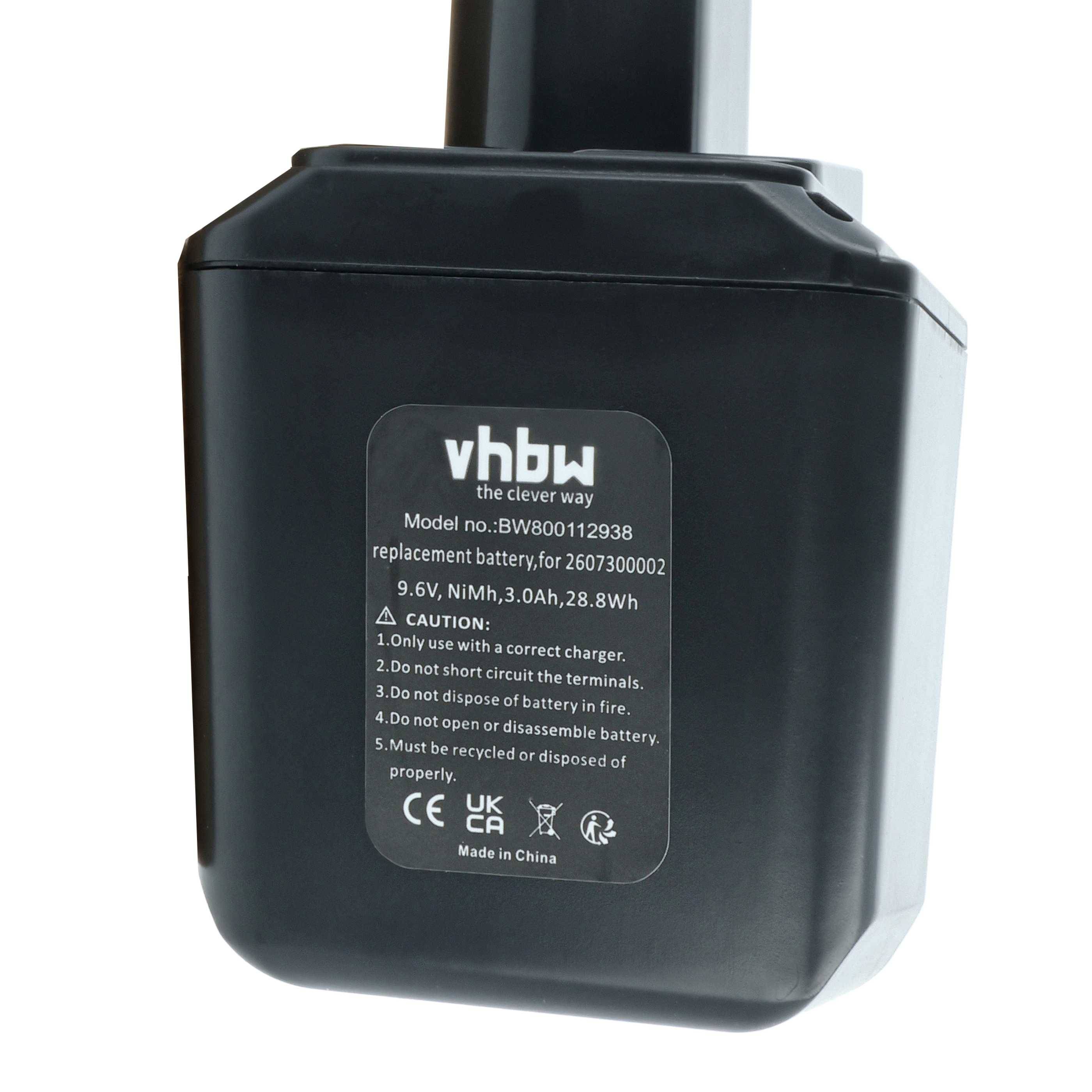 Ein schwarzes Batteriepaket mit der Bezeichnung „vhbw
