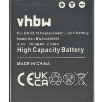 vhbw 2 x Li-Ion Akku 700mAh (3.6V) kompatibel mit Kamera Camcorder Video Nikon CoolPix A1000, B600 Ersatz für Nikon EN-EL12. vhbw 2 x Li-Ion Akku 700mAh (3.6V) kompatibel mit Kamera Camcorder Video Nikon CoolPix A1000, B600 Ersatz für Nikon EN-EL12.