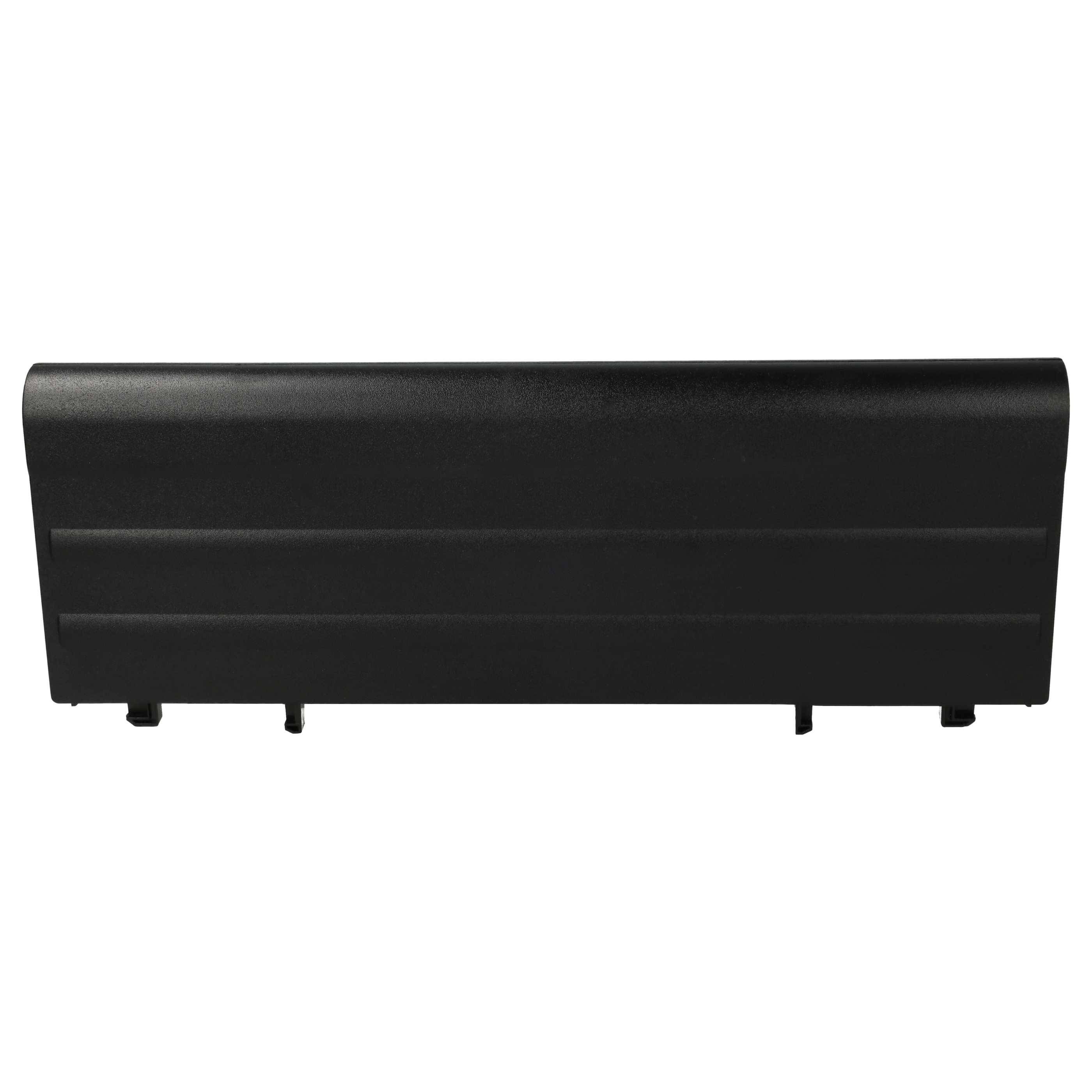 Ein schwarzer, rechteckiger Automobilspoiler mit glatter, eleganter Optik, der subtile Linien und kleine Montageklammern am unteren Ende aufweist.