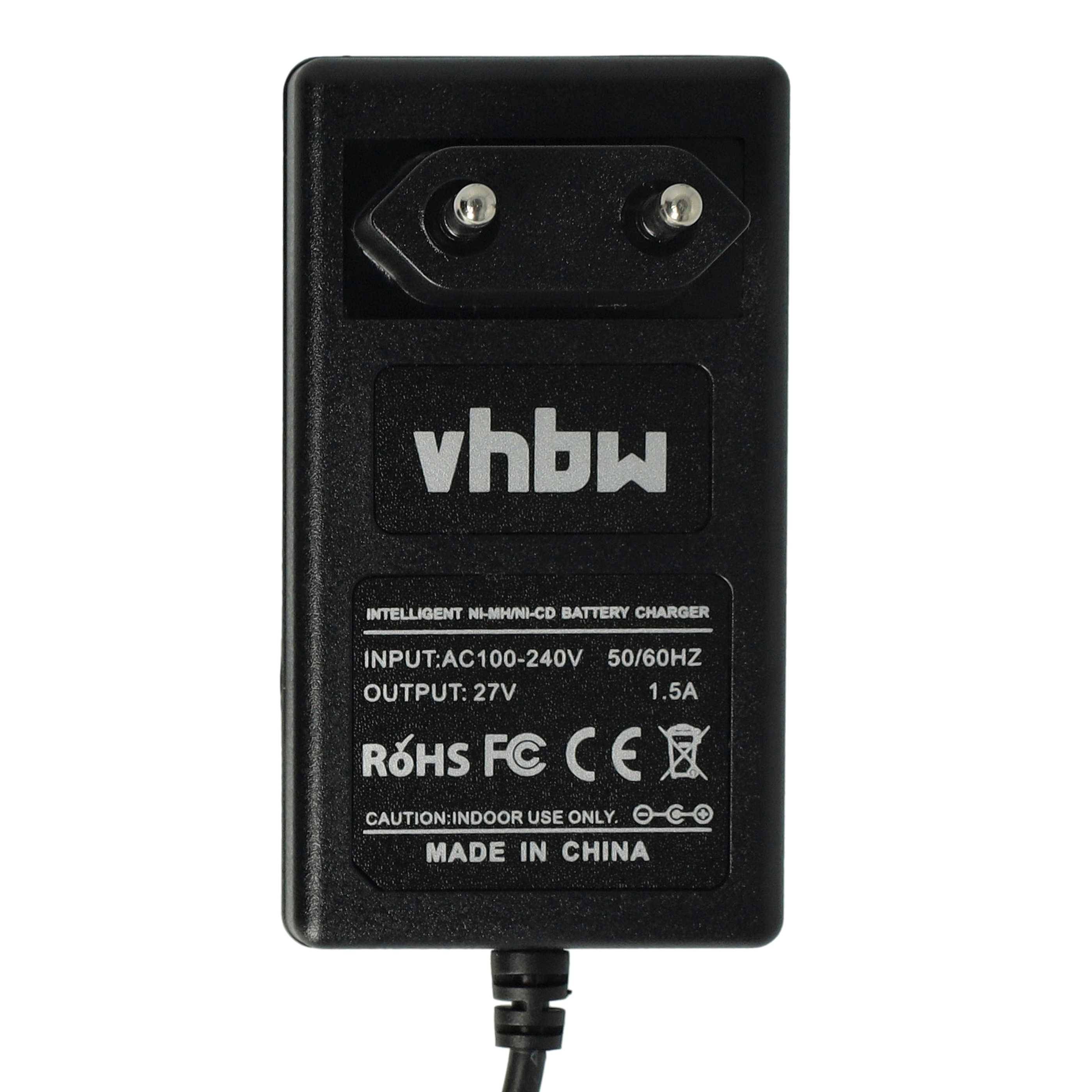 vhbw Ladegerät kompatibel mit Milwaukee PPS12 Power Plus, PPS12PP, PPS14.4 Power Plus Werkzeug Ni-Cd, NiMH-Akkus, 1,2-18V, 1AV