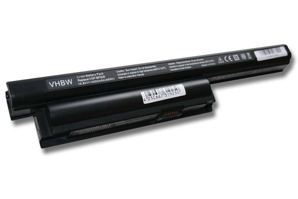 vhbw Akku kompatibel mit Sony Vaio SVE1711P1E, SVE1711F1EW, SVE1711G1E, SVE1711J1E, SVE1711L1E Notebook (4400 mAh, 10,8 V, Li-Ion)