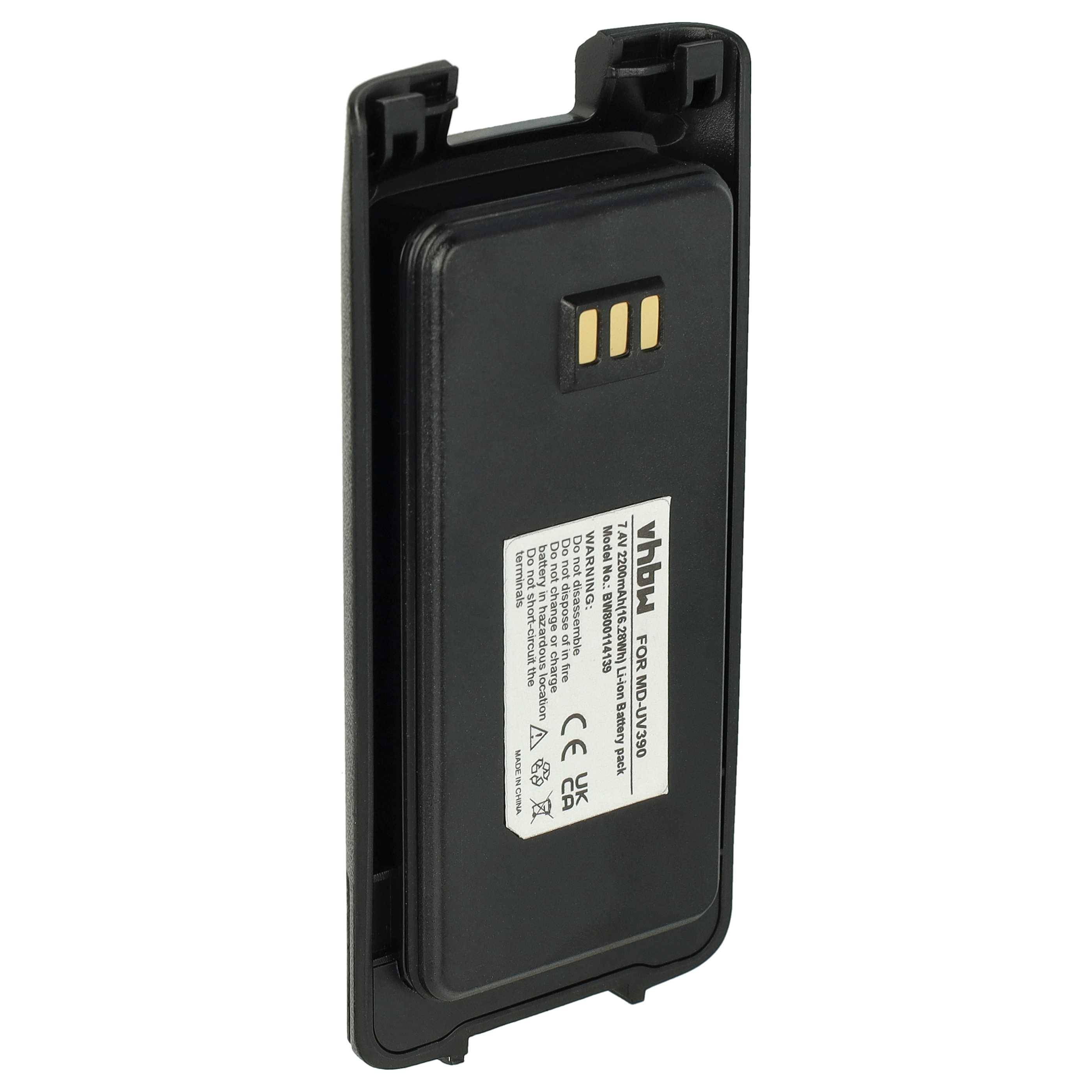 vhbw Akku Ersatz für Retevis BL50 für Funkgerät, Walkie Talkie (2200 mAh, 7,4 V, Li-Ion)