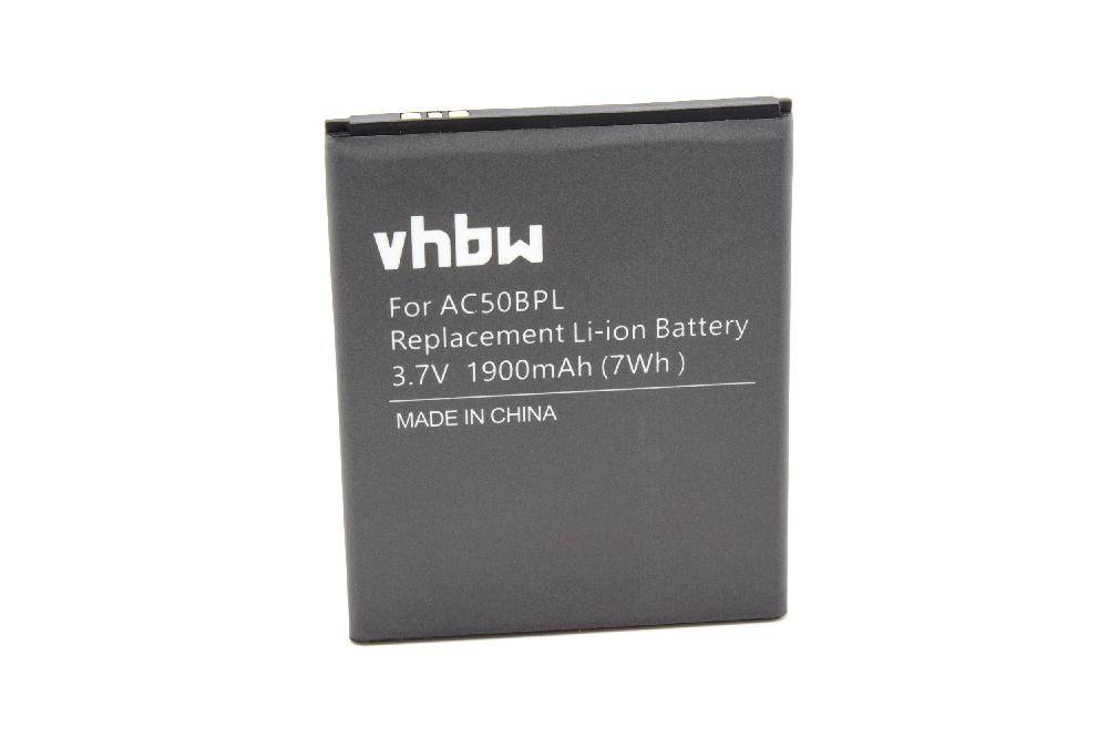 vhbw Akku kompatibel mit Archos 50b Platinum Handy Smartphone Telefon (1900mAh, 3,7V, Li-Ion)