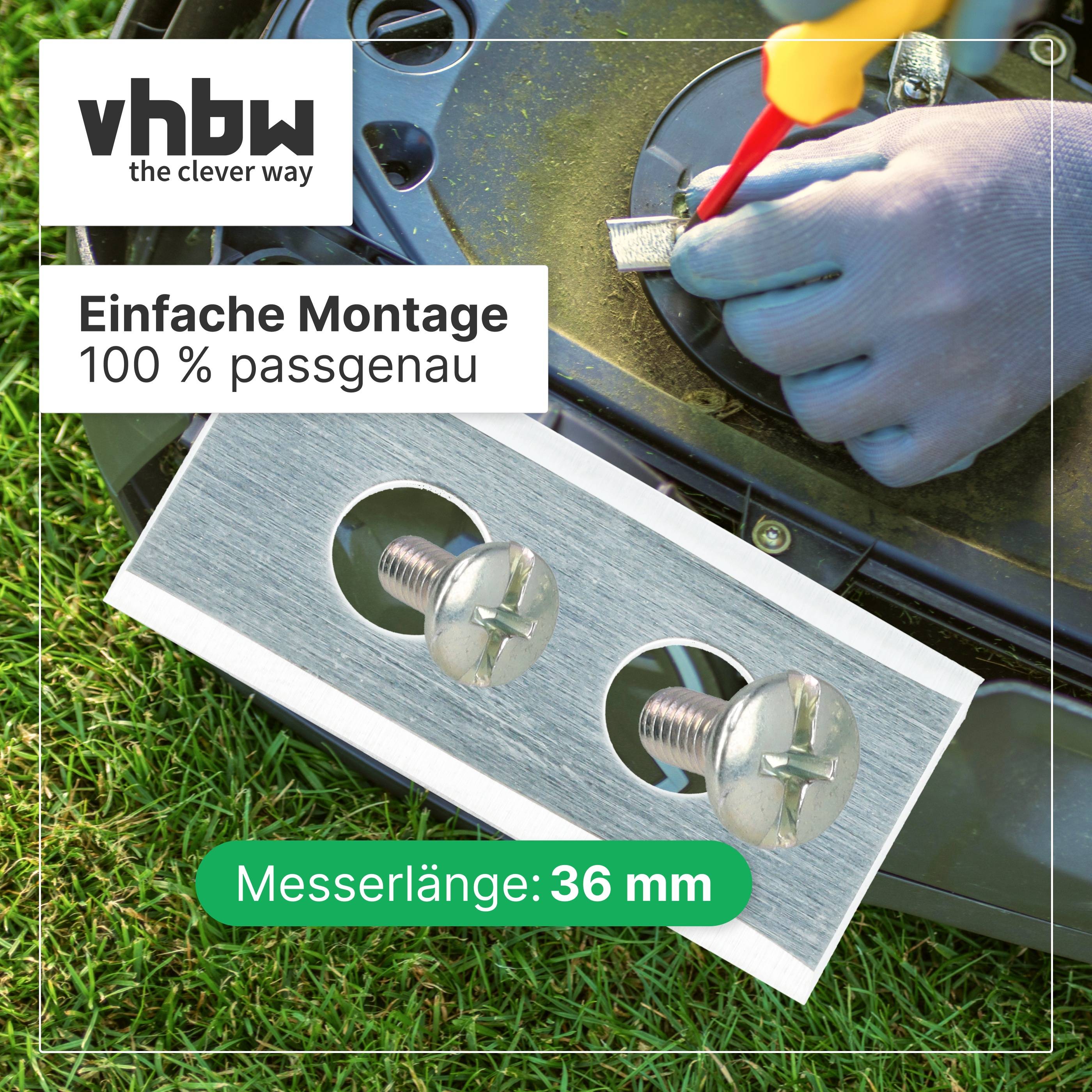 vhbw 9x Ersatz-Messer kompatibel mit Worx Landroid M M1000, M M500, M M700 Rasenmäher - Ersatzklinge Silber, Stahl