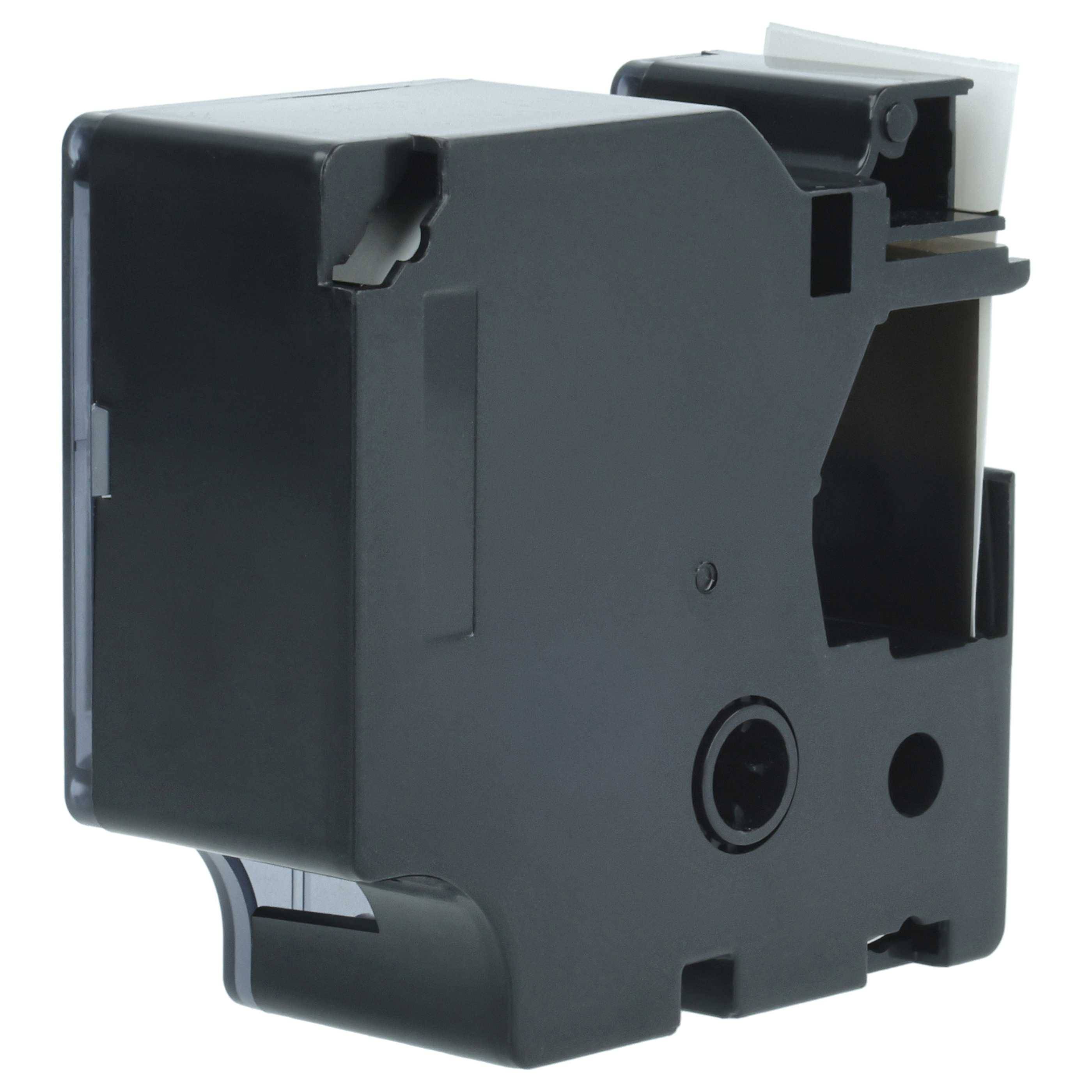 vhbw 5x Schriftband-Kassette kompatibel mit Dymo Rhino 6000, 5000, 5200, 4200, 3000, 1000 Etiketten-Drucker 5,5m x 24mm Schwarz auf Weiß, Vinyl