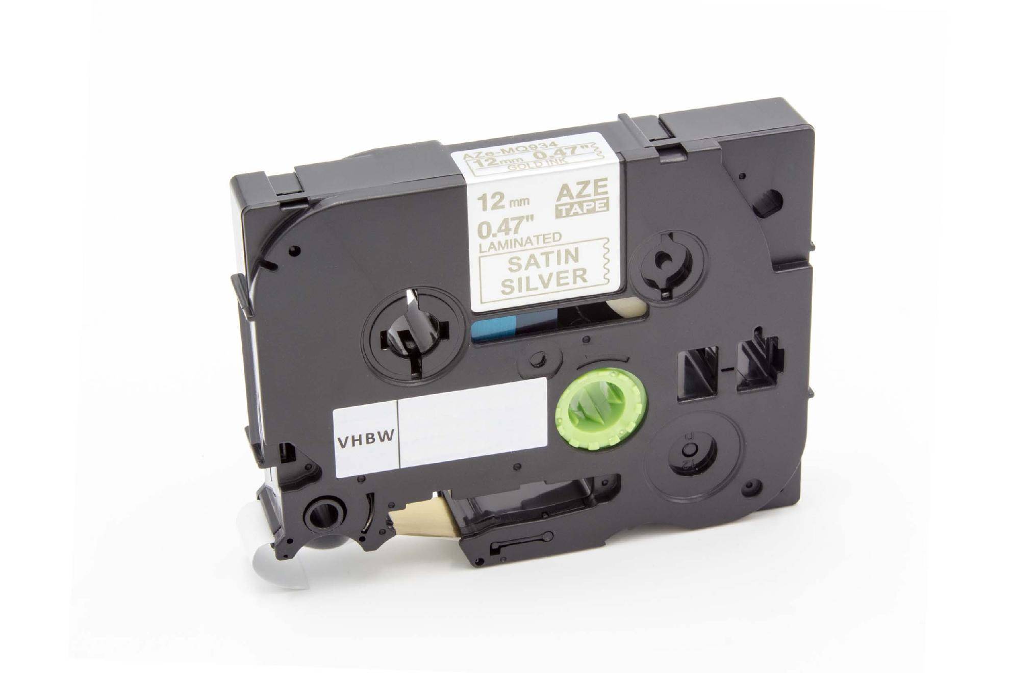 vhbw Schriftband Kassette Patrone 12mm kompatibel mit Etikettendrucker Brother P-Touch H75S, P700, R RL-700S, ST-5 Ersatz für TZE-MQ934, TZ-MQ934